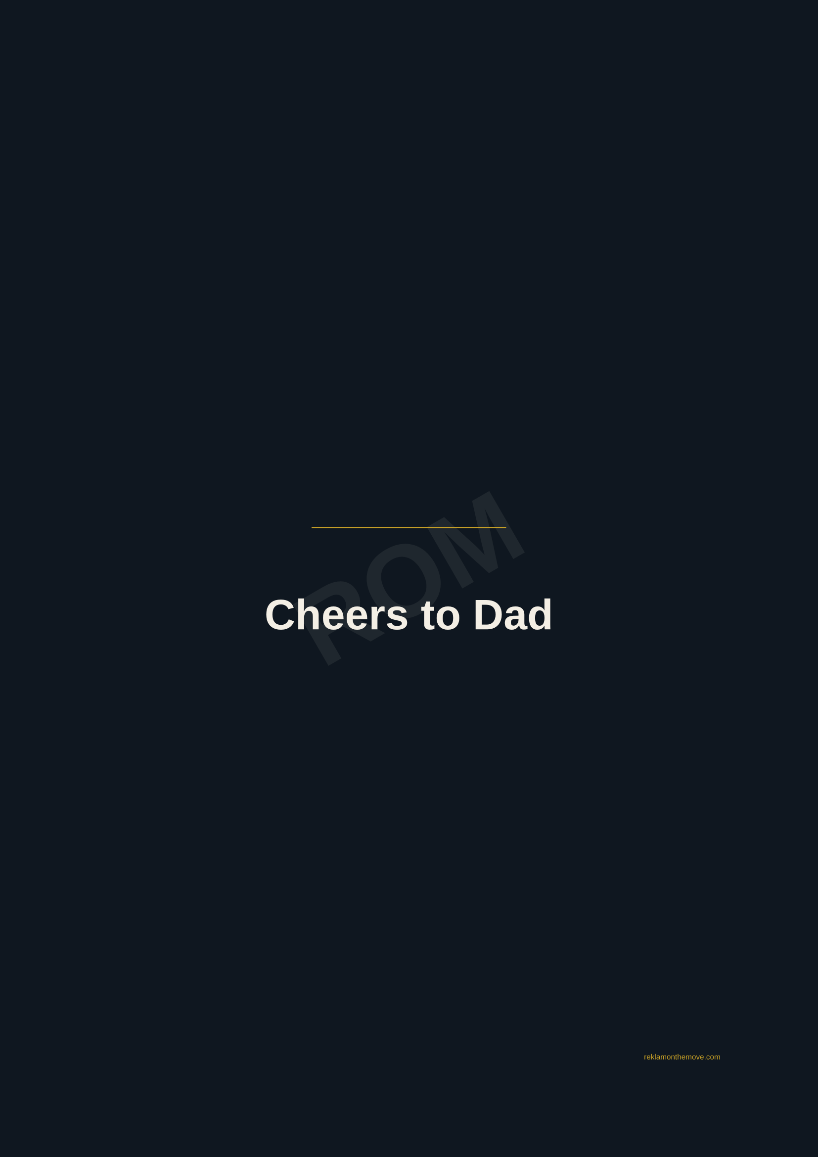 Cheers to Dad · Gece — ROM dijital ürün önizlemesi (filigranlı)