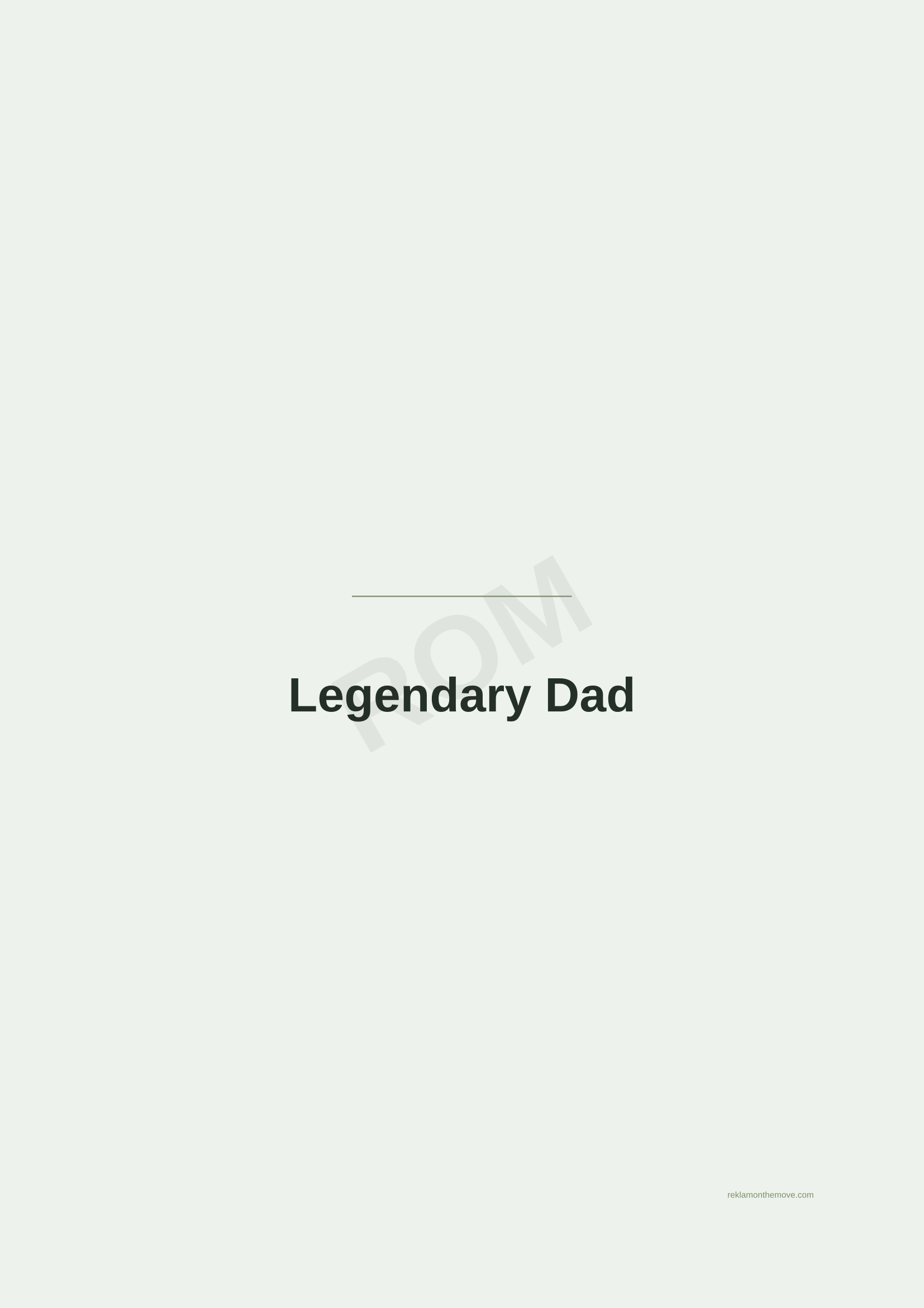 Legendary Dad · Adaçayı — ROM dijital ürün önizlemesi (filigranlı)