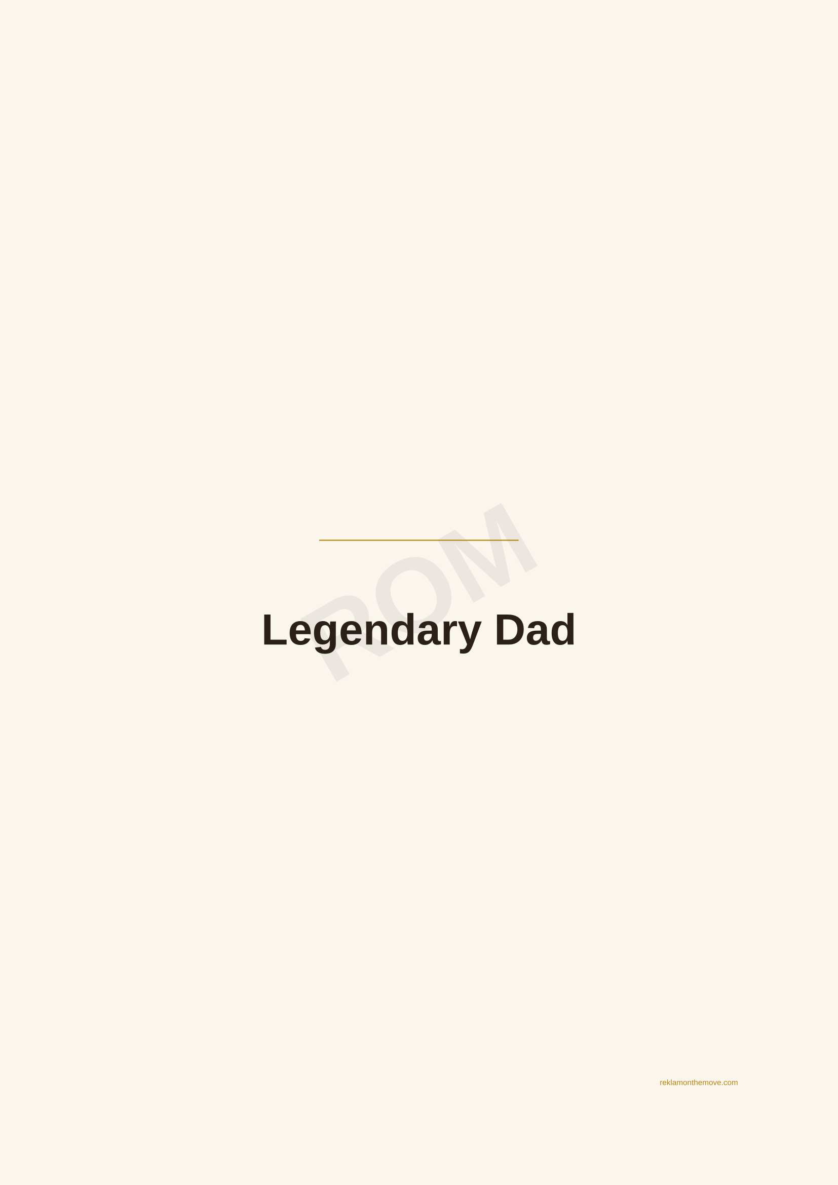 Legendary Dad · Espresso — ROM dijital ürün önizlemesi (filigranlı)