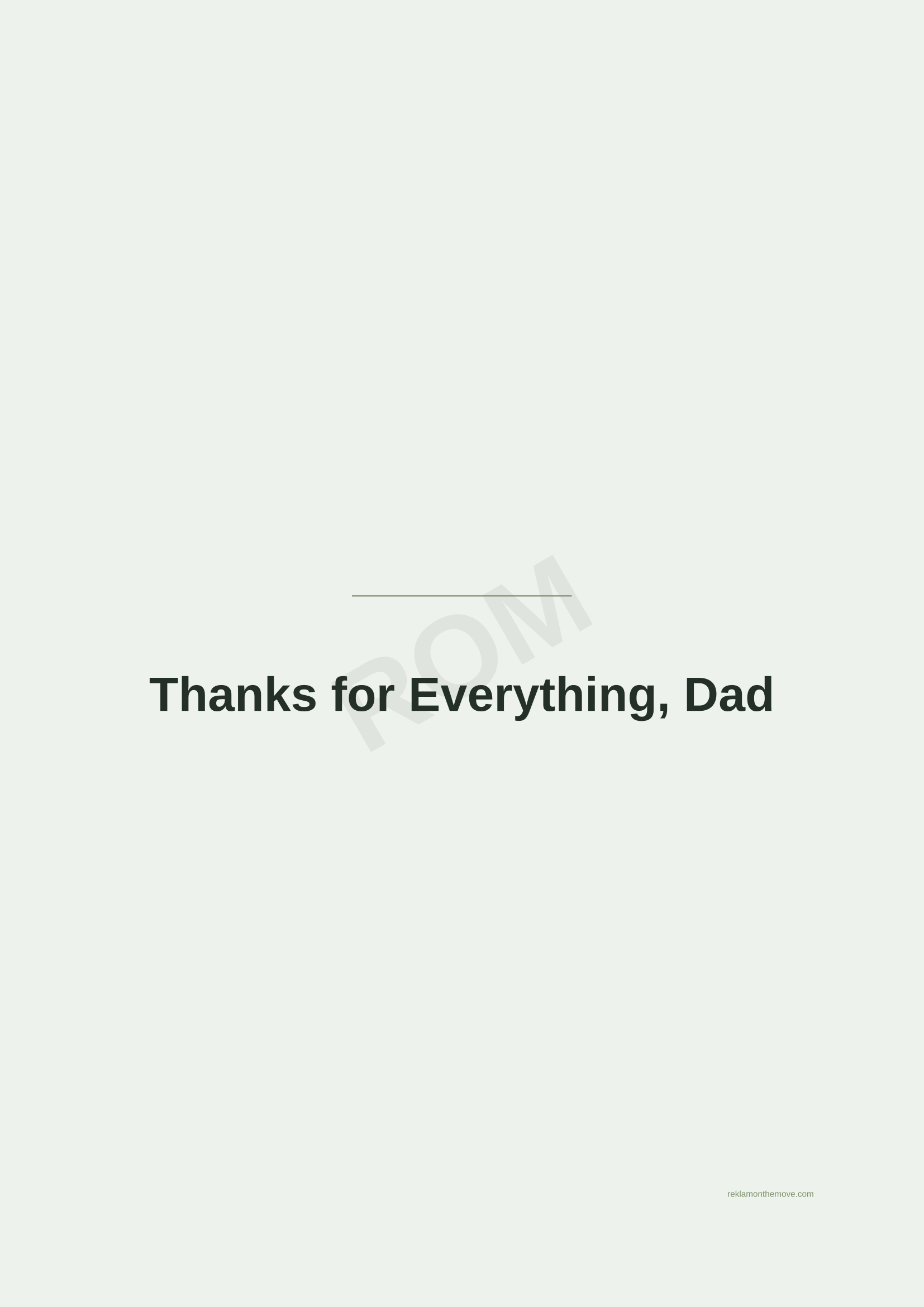 Thanks for Everything, Dad · Adaçayı — ROM dijital ürün önizlemesi (filigranlı)