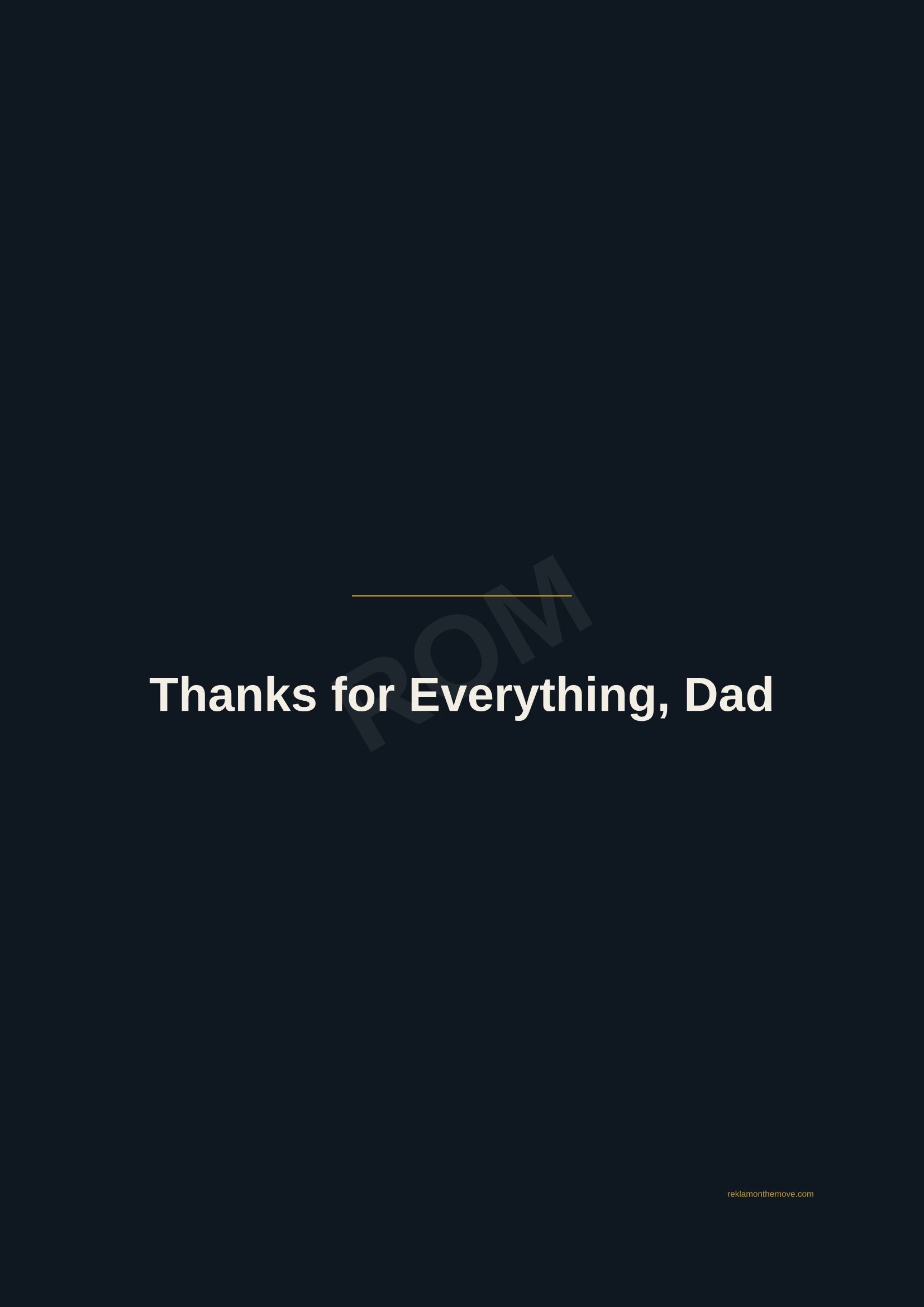 Thanks for Everything, Dad · Gece — ROM dijital ürün önizlemesi (filigranlı)