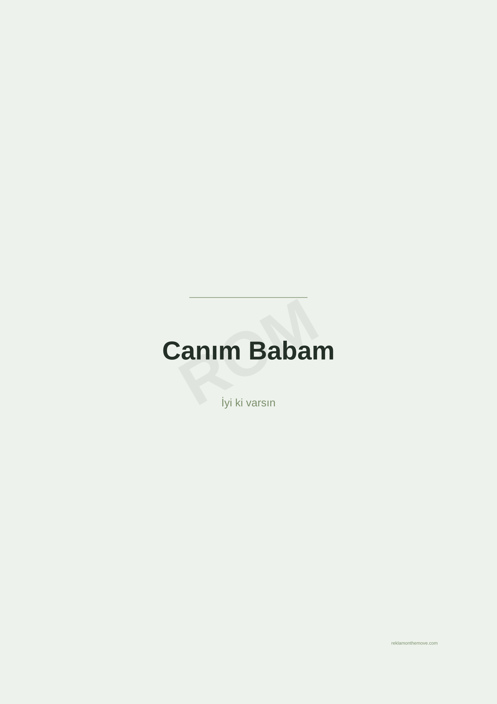 Canım Babam · Adaçayı — ROM dijital ürün önizlemesi (filigranlı)