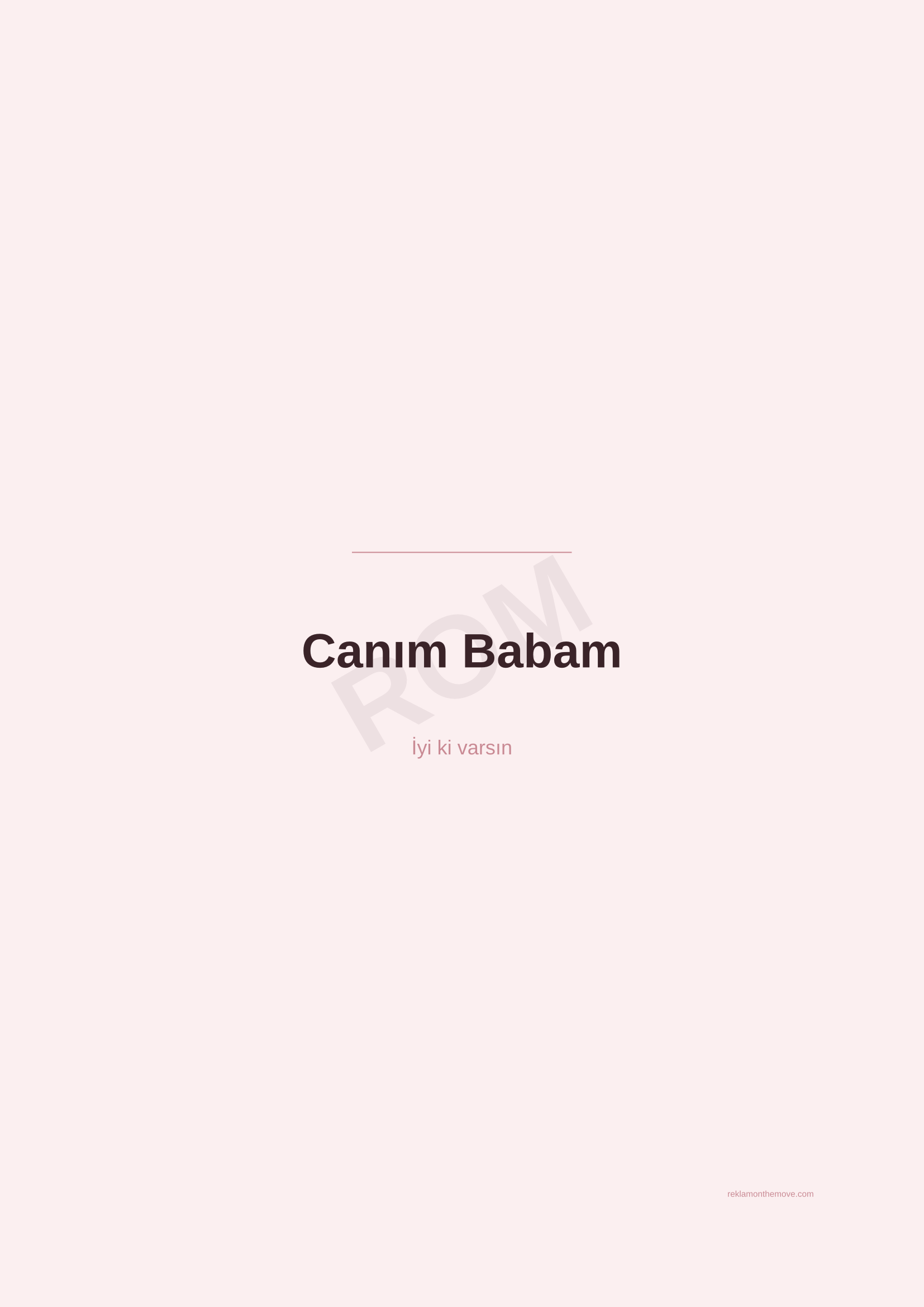 Canım Babam · Gül — ROM dijital ürün önizlemesi (filigranlı)