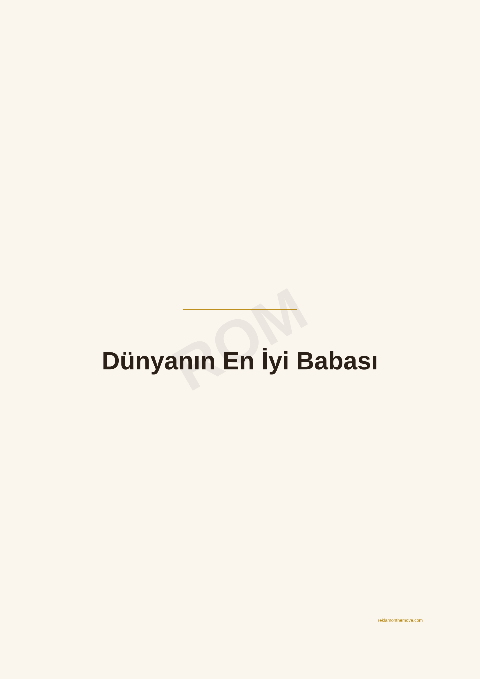 Dünyanın En İyi Babası · Espresso — ROM dijital ürün önizlemesi (filigranlı)