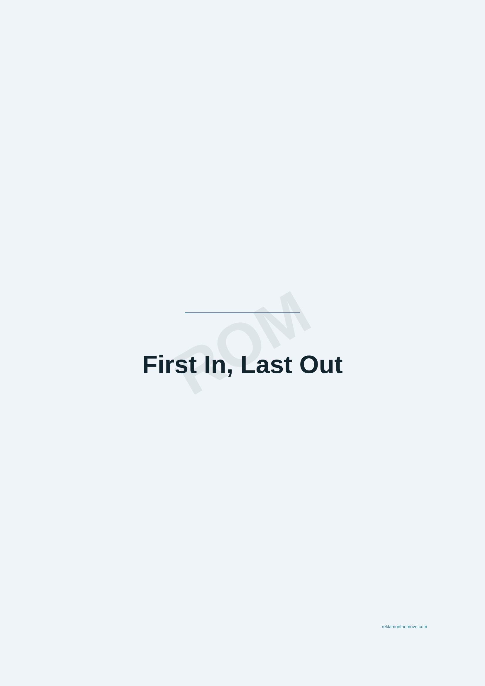 First In, Last Out · Okyanus — ROM dijital ürün önizlemesi (filigranlı)
