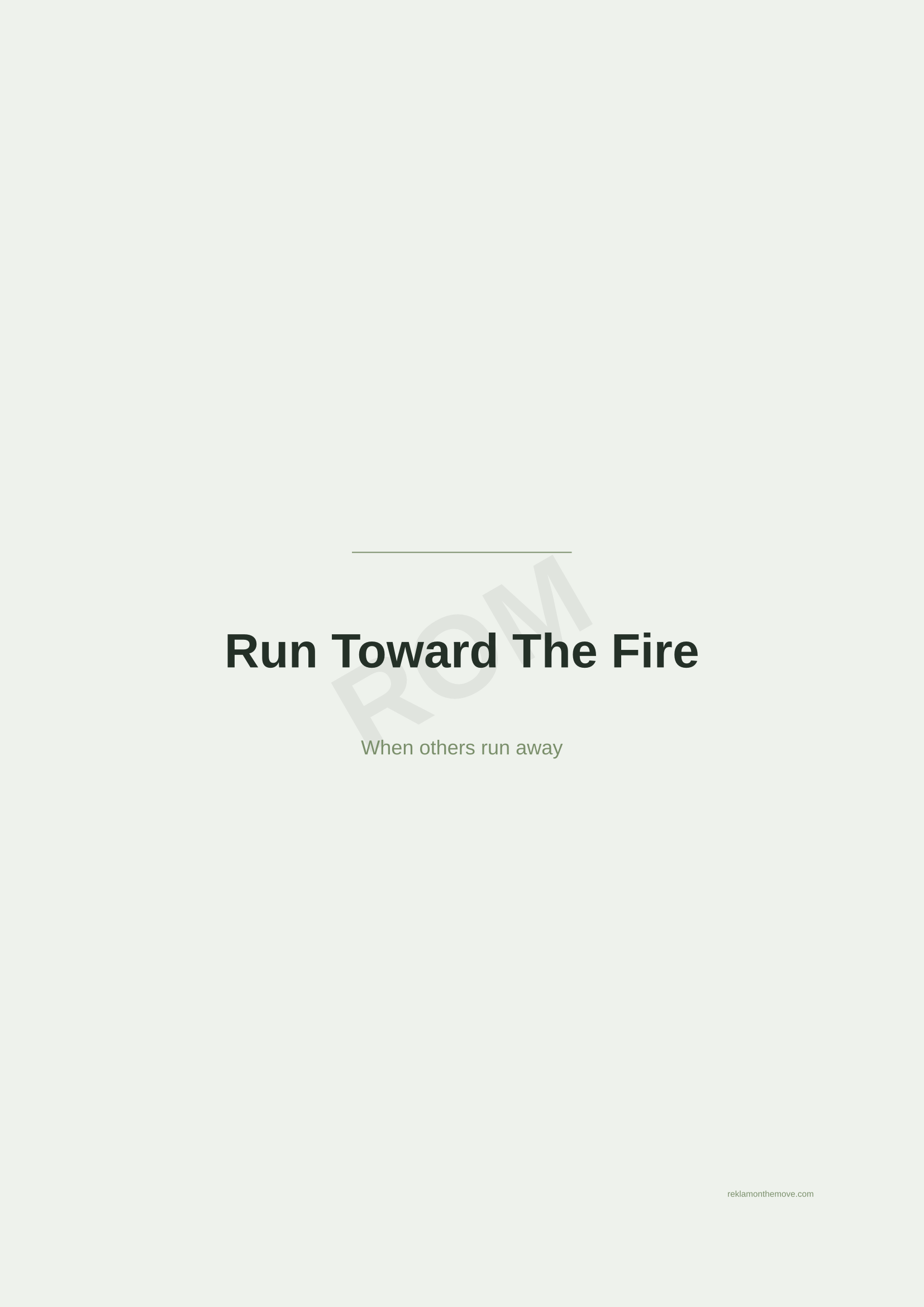 Run Toward The Fire · Adaçayı — ROM dijital ürün önizlemesi (filigranlı)