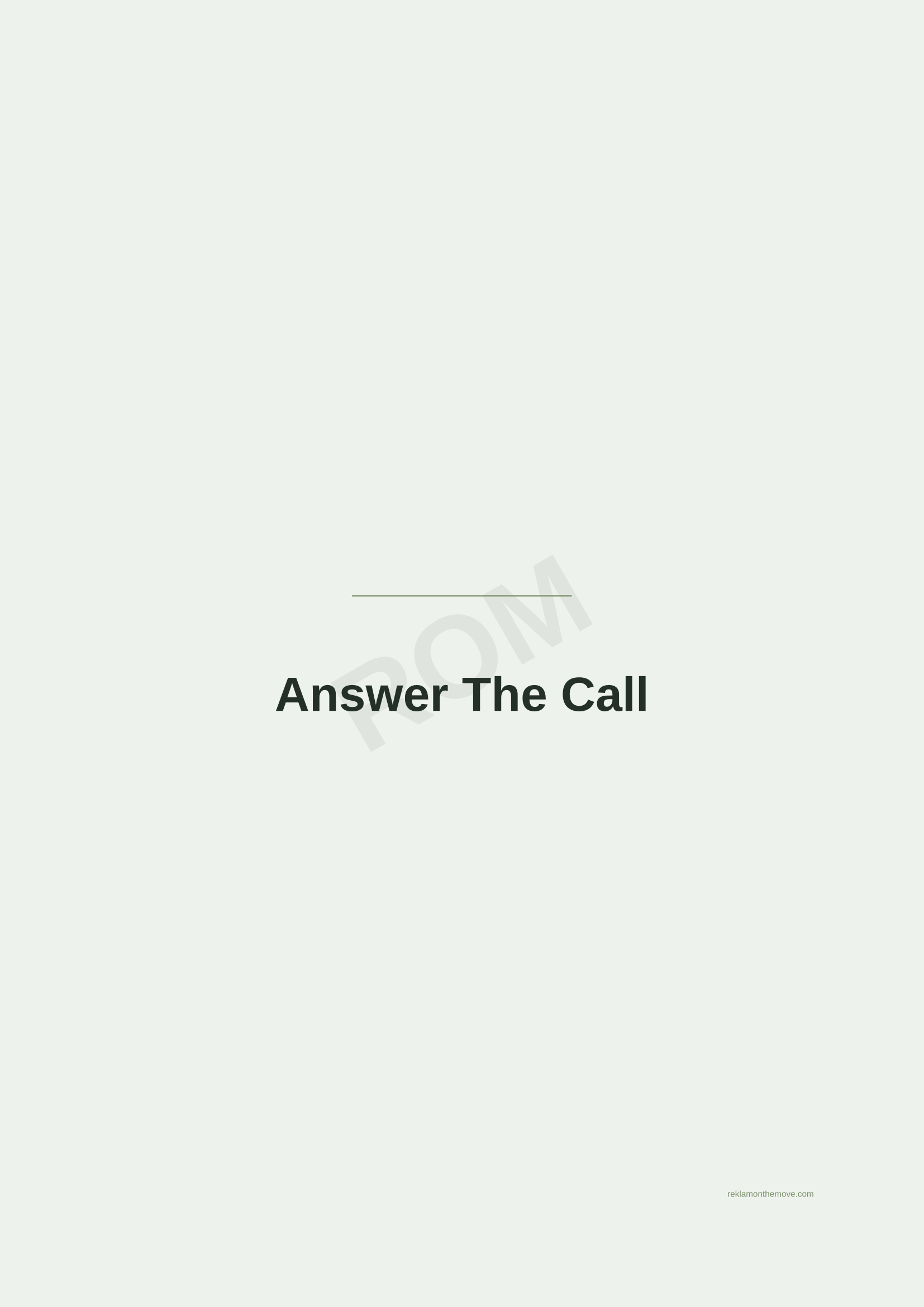 Answer The Call · Adaçayı — ROM dijital ürün önizlemesi (filigranlı)