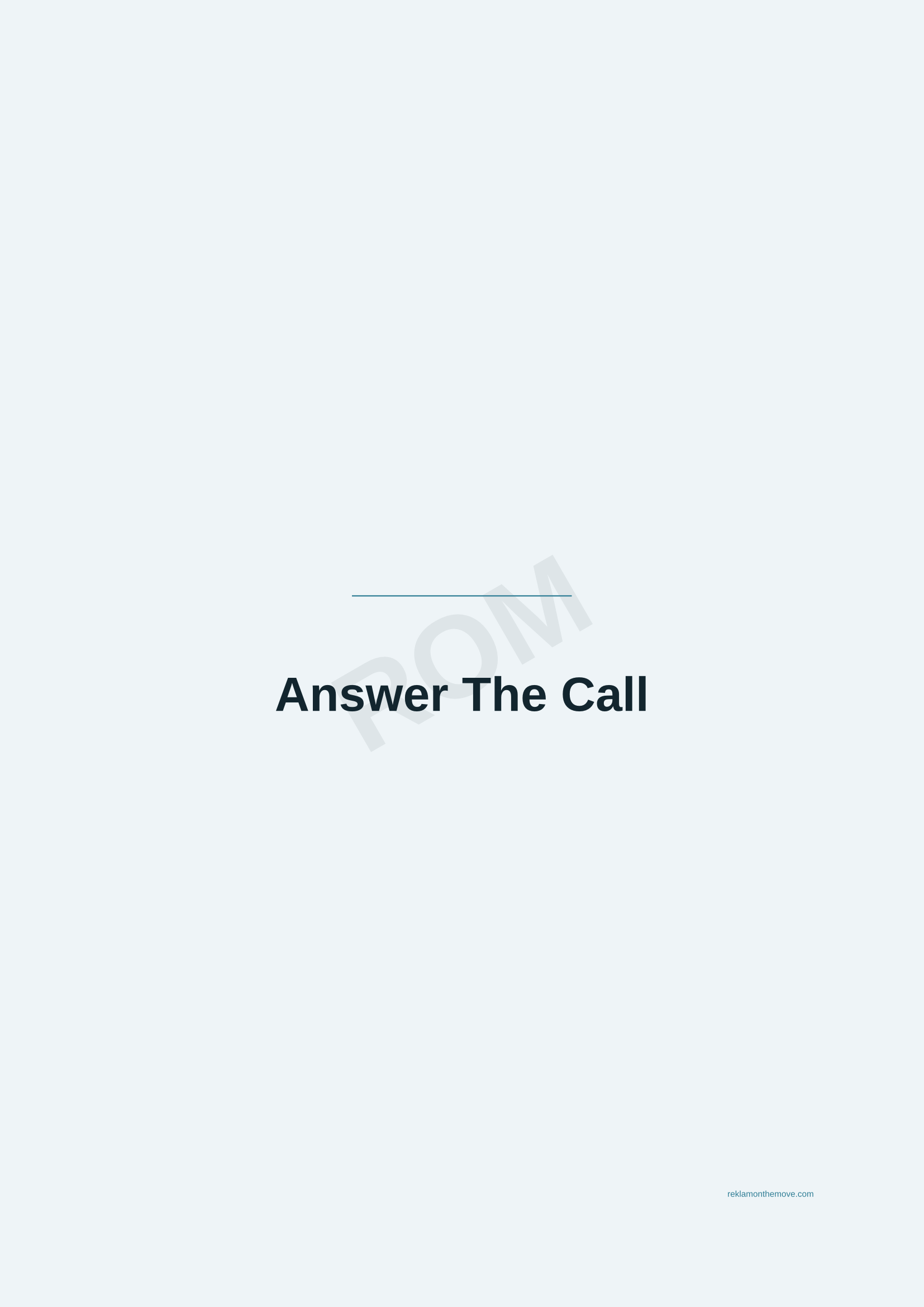 Answer The Call · Okyanus — ROM dijital ürün önizlemesi (filigranlı)