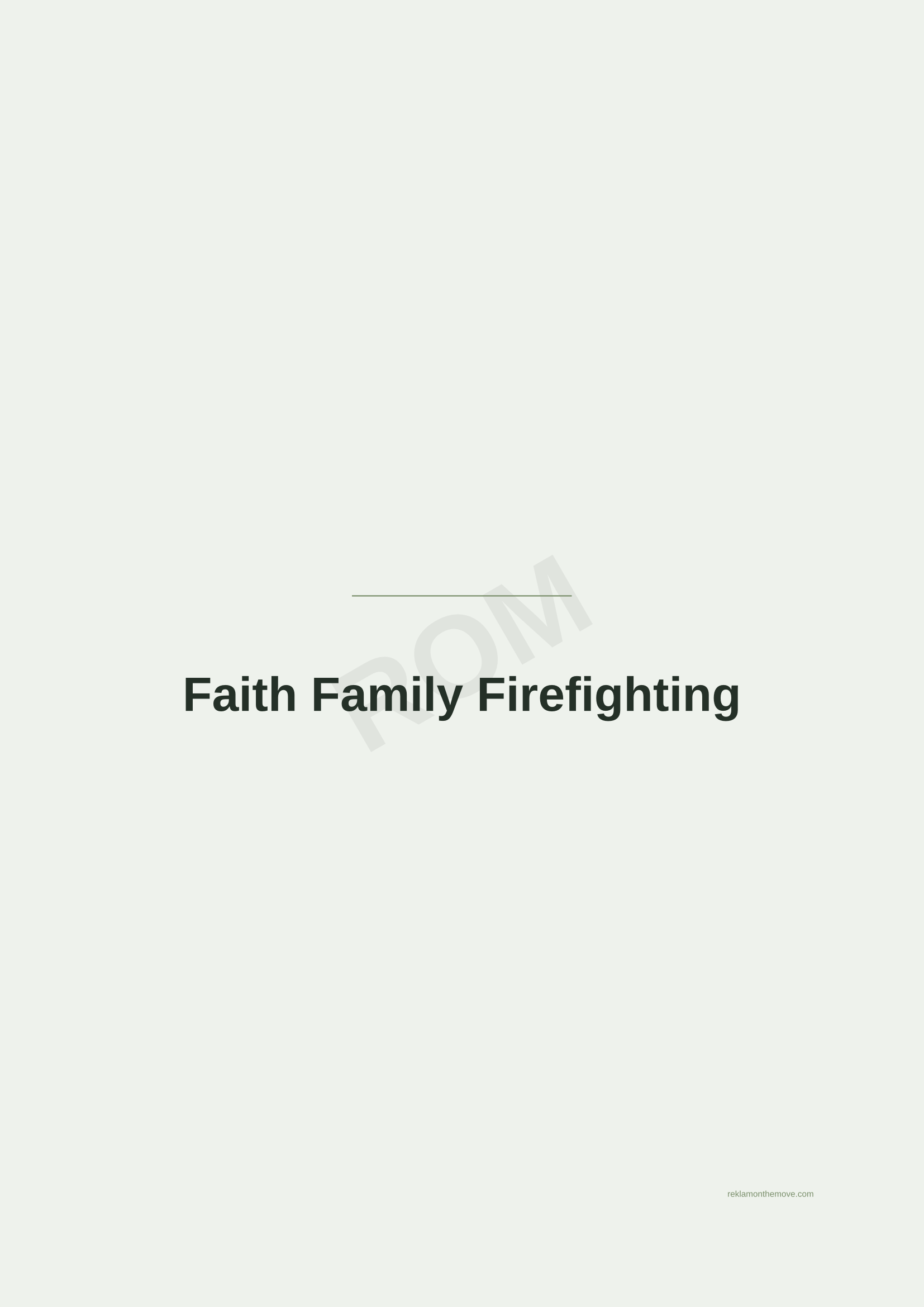 Faith Family Firefighting · Adaçayı — ROM dijital ürün önizlemesi (filigranlı)