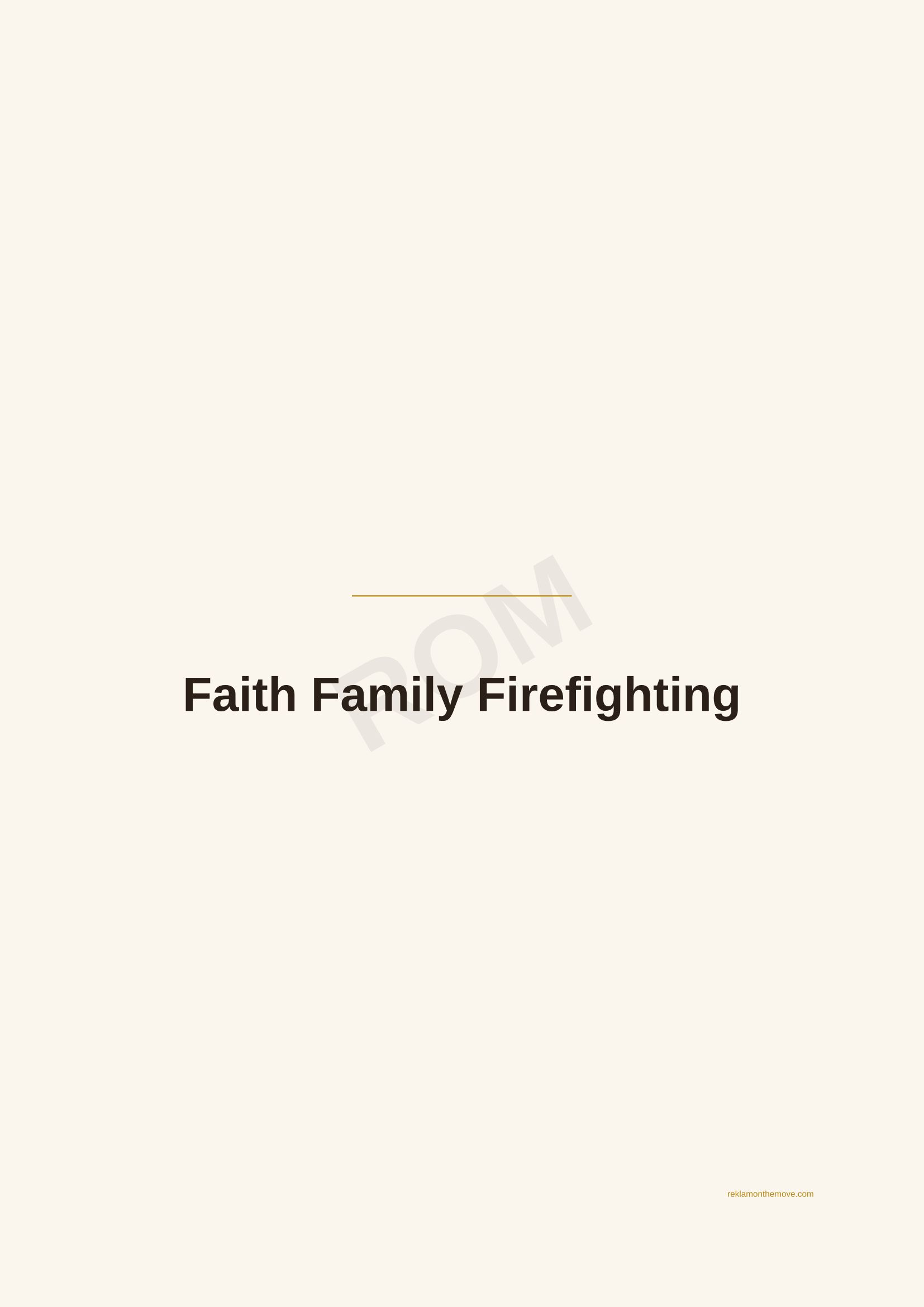 Faith Family Firefighting · Espresso — ROM dijital ürün önizlemesi (filigranlı)
