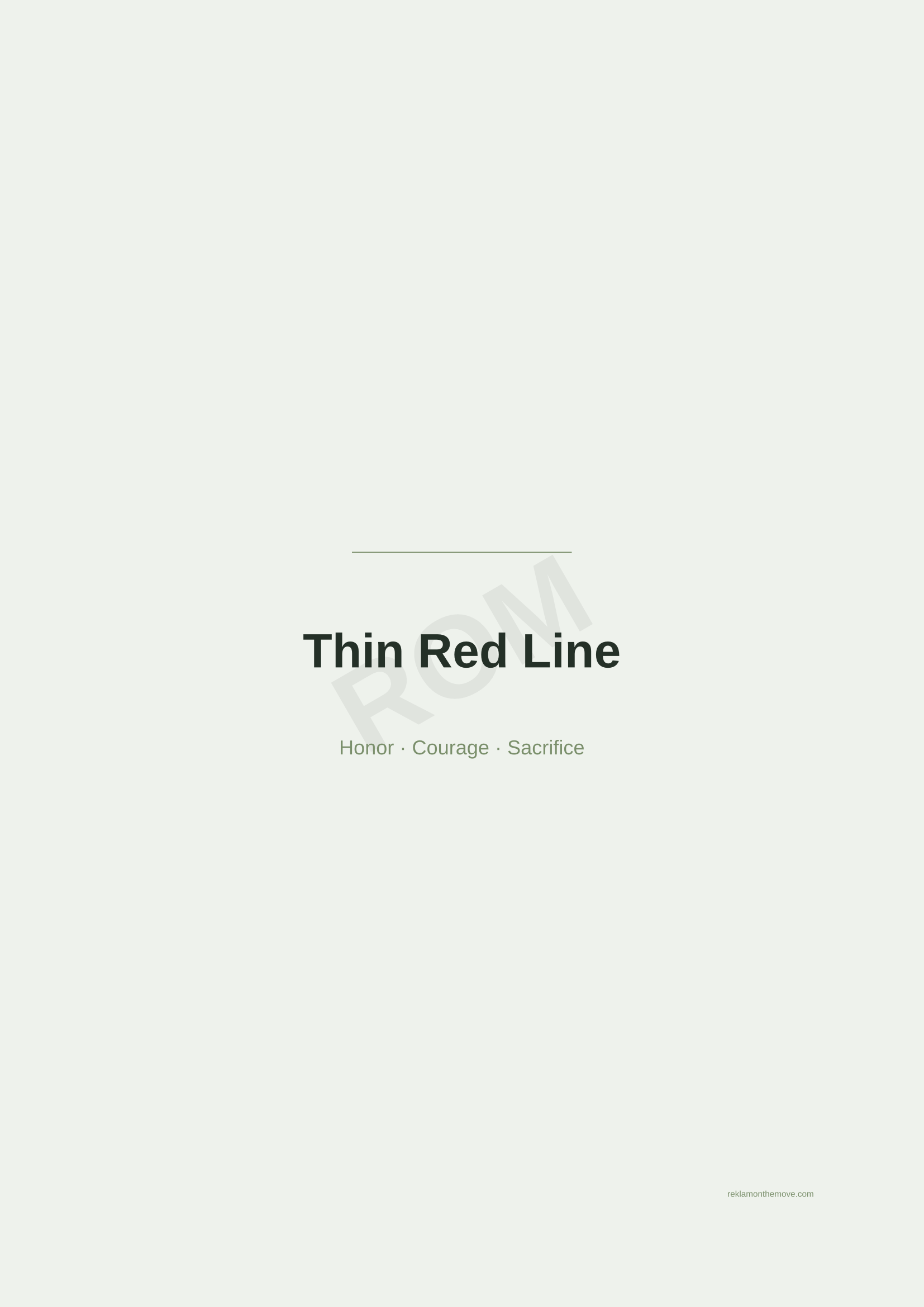 Thin Red Line · Adaçayı — ROM dijital ürün önizlemesi (filigranlı)