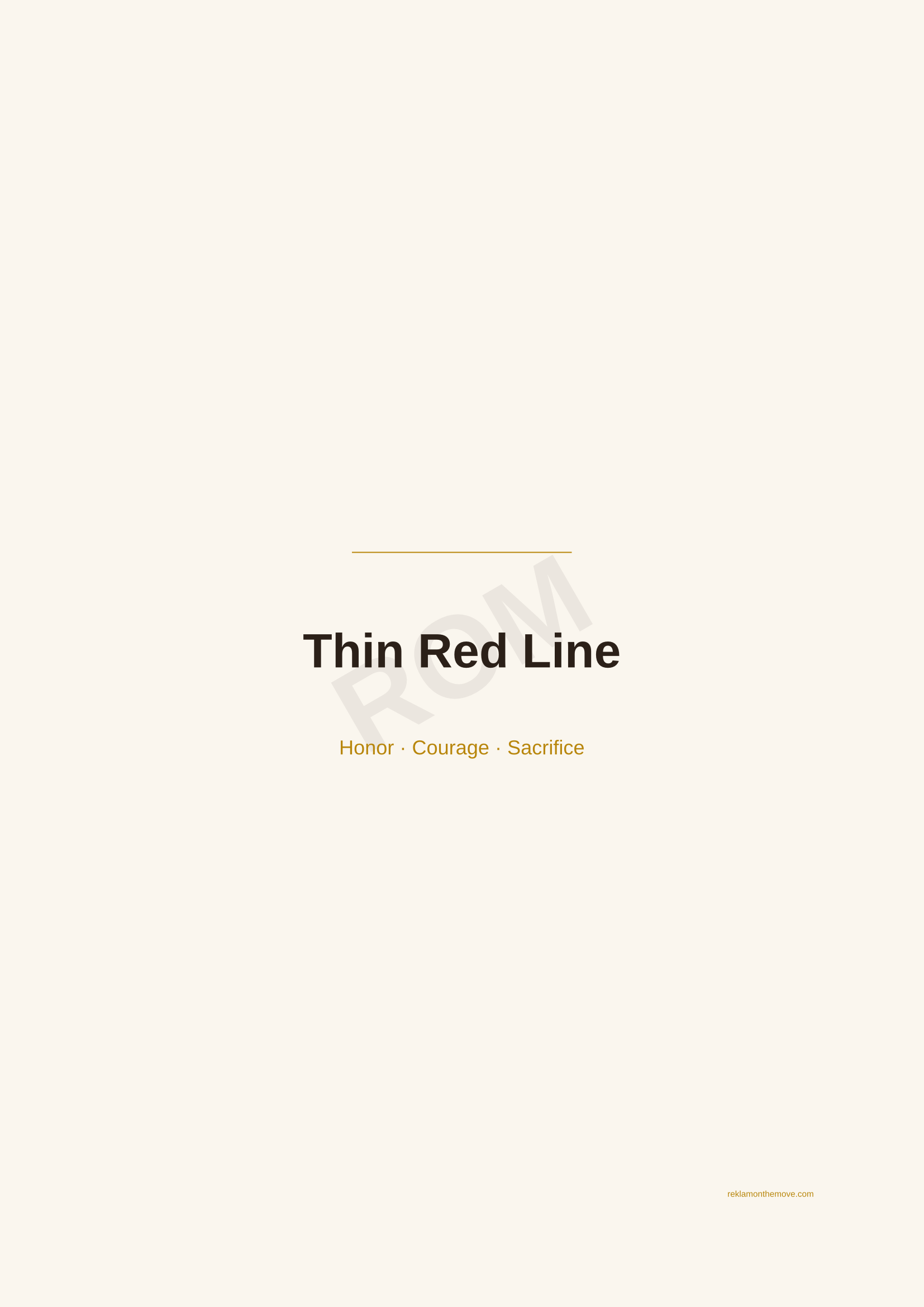 Thin Red Line · Espresso — ROM dijital ürün önizlemesi (filigranlı)