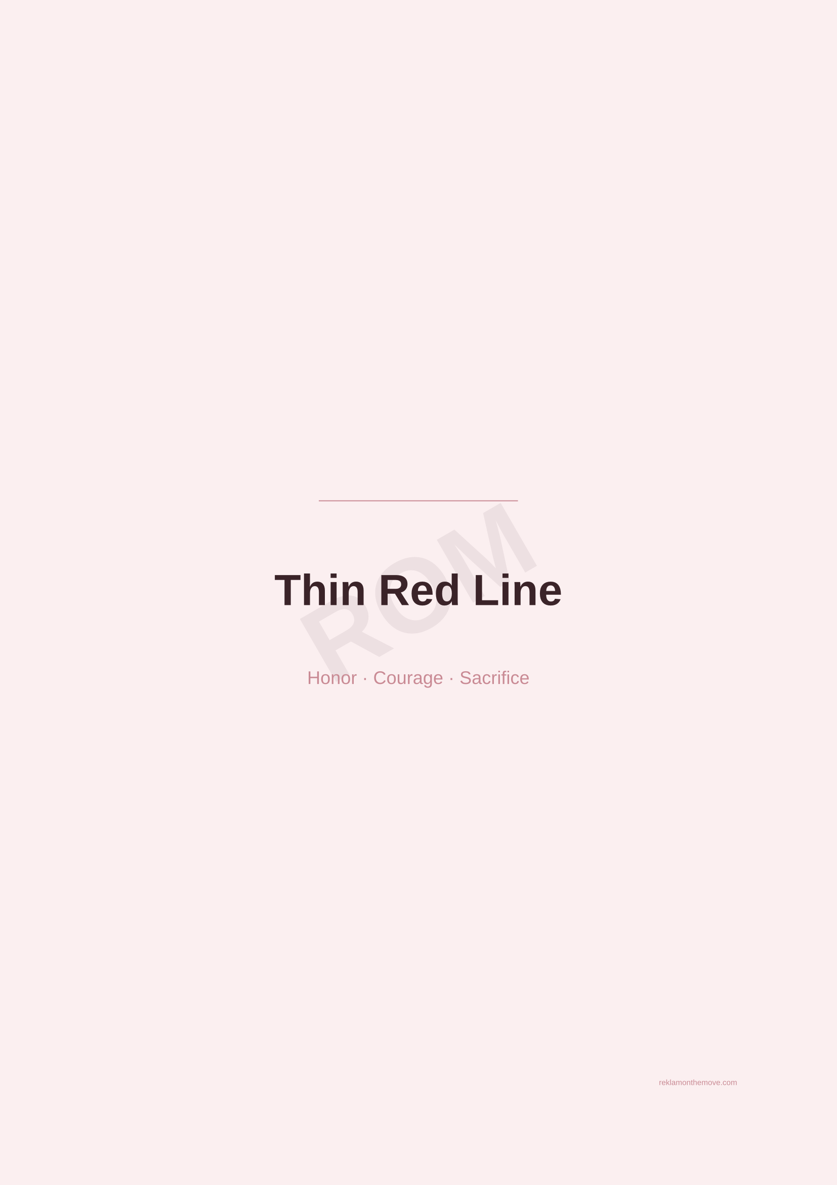 Thin Red Line · Gül — ROM dijital ürün önizlemesi (filigranlı)