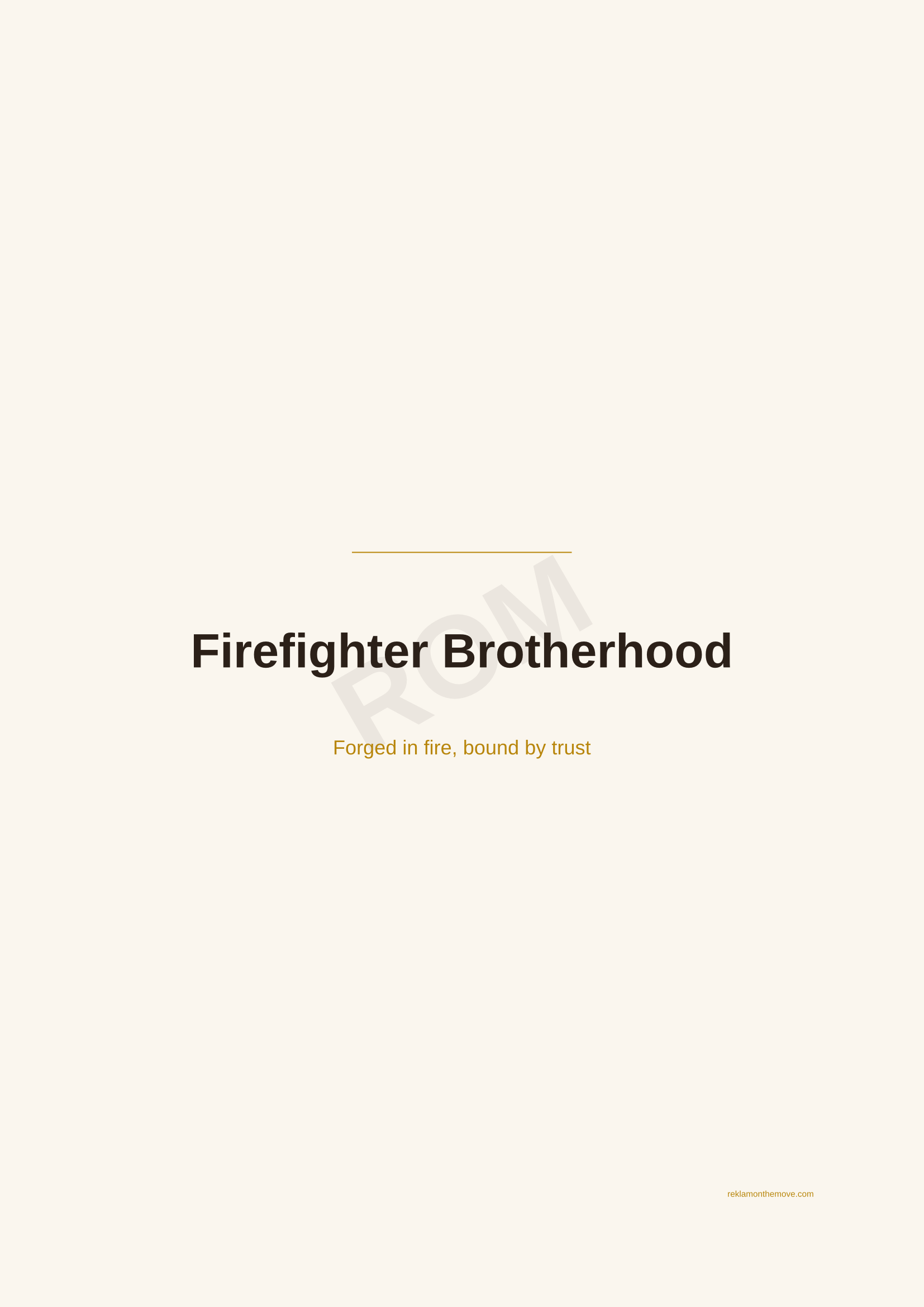 Firefighter Brotherhood · Espresso — ROM dijital ürün önizlemesi (filigranlı)