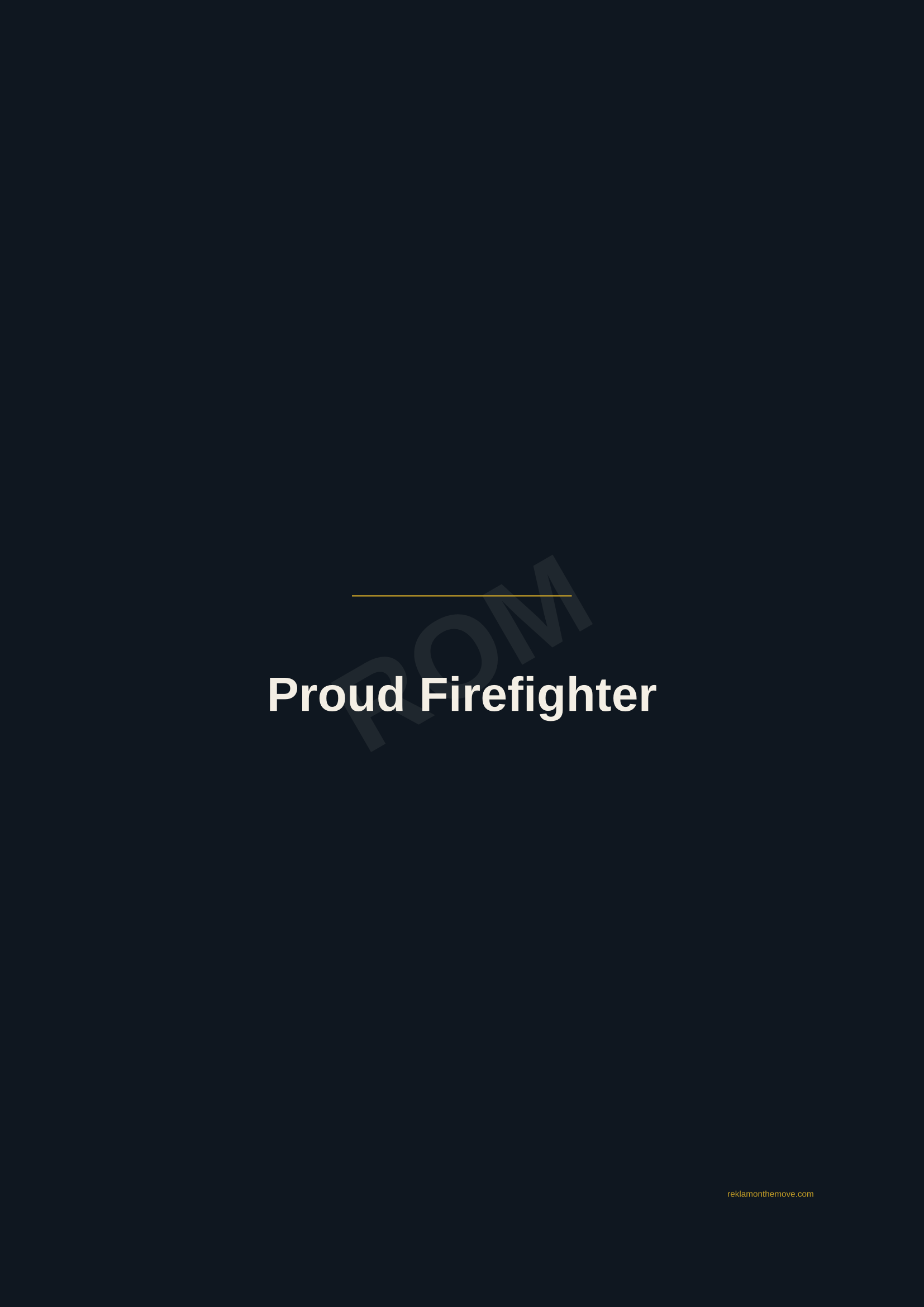 Proud Firefighter · Gece — ROM dijital ürün önizlemesi (filigranlı)