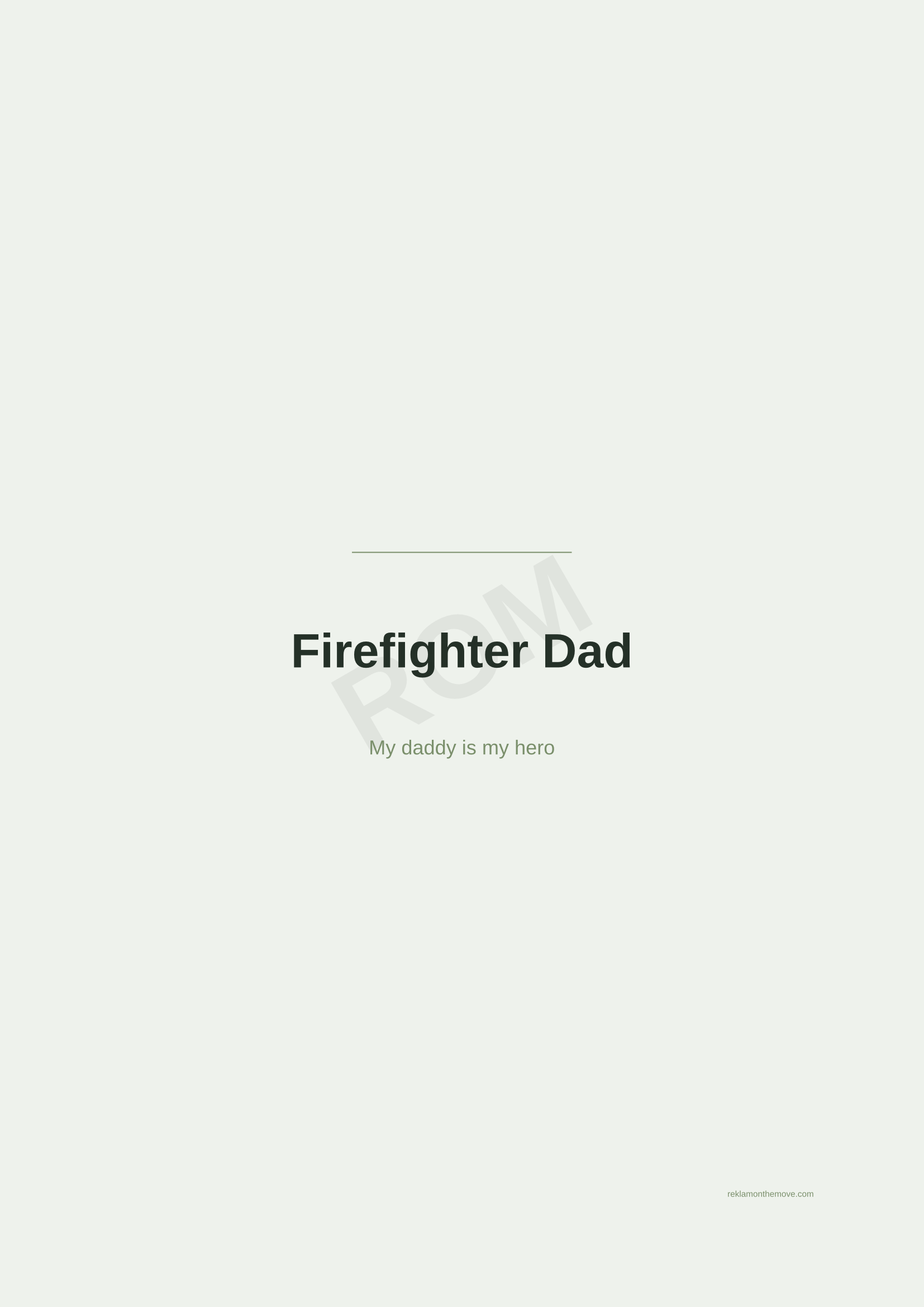 Firefighter Dad · Adaçayı — ROM dijital ürün önizlemesi (filigranlı)