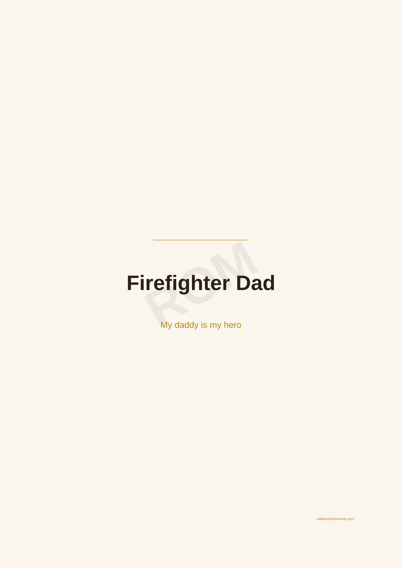 Firefighter Dad · Espresso — ROM dijital ürün önizlemesi (filigranlı)