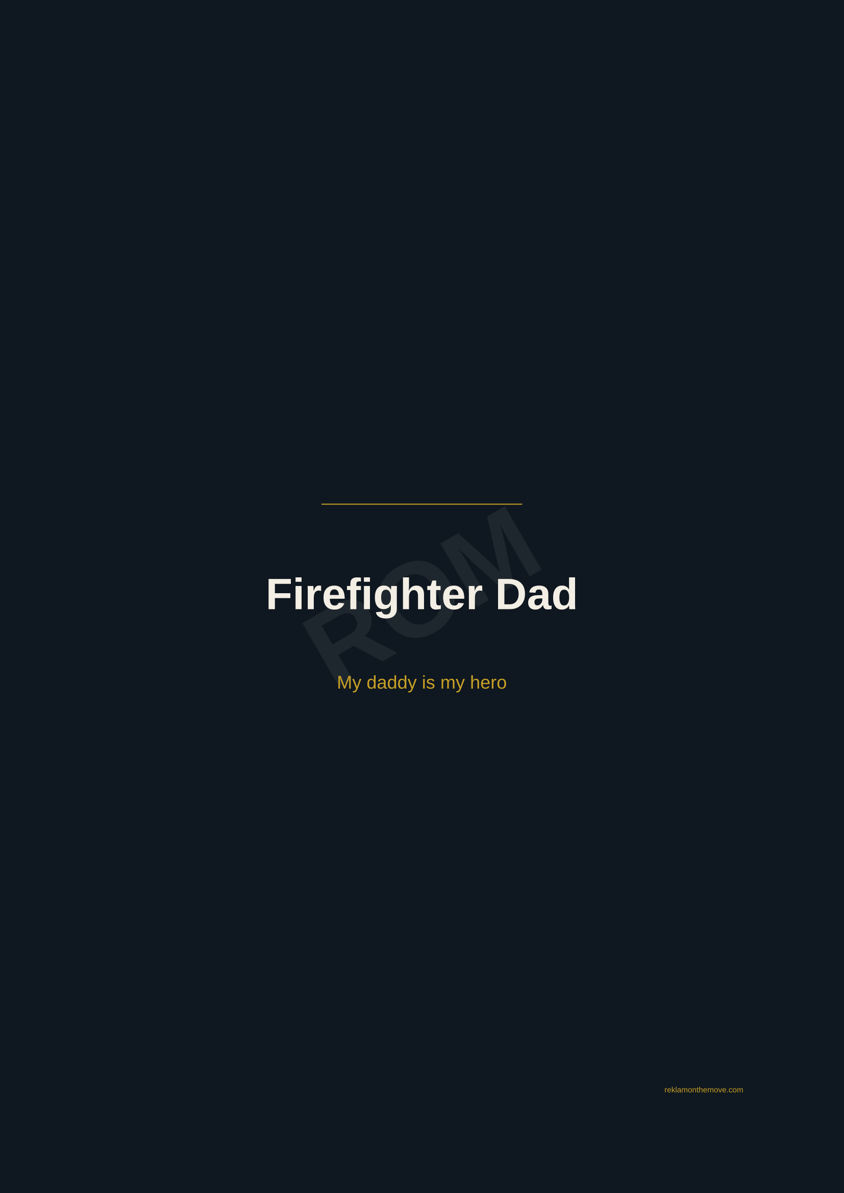 Firefighter Dad · Gece — ROM dijital ürün önizlemesi (filigranlı)