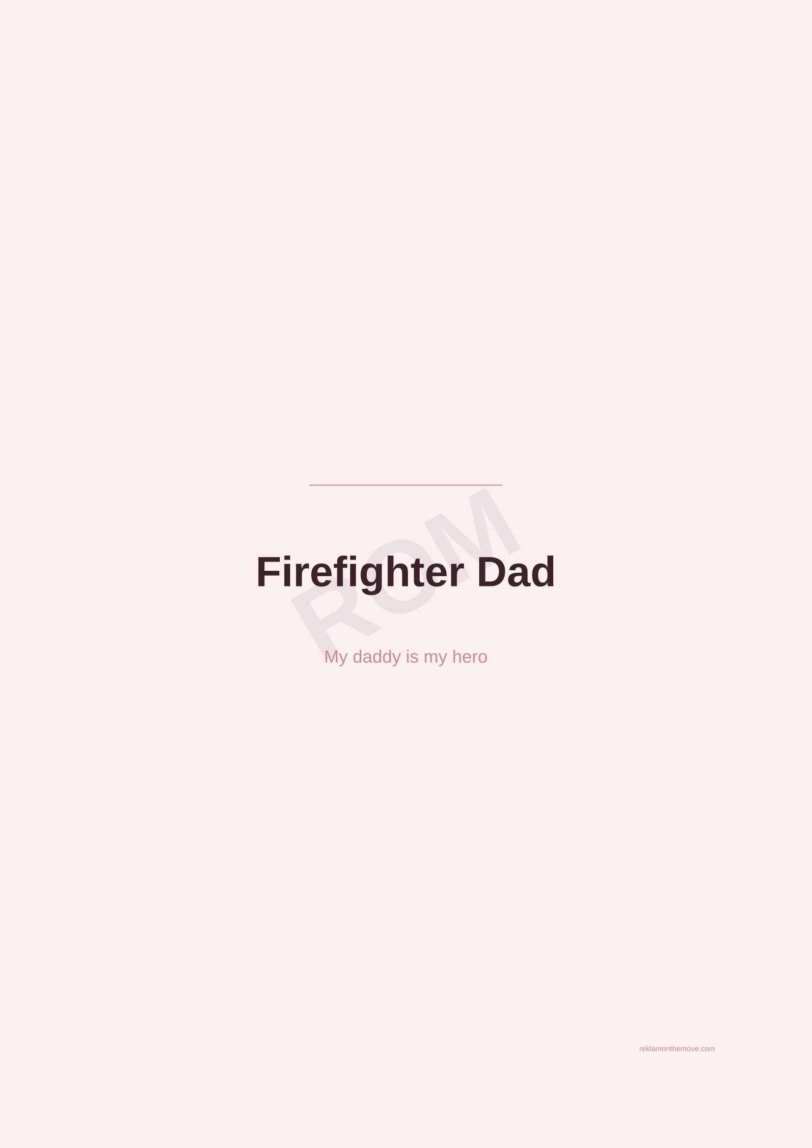 Firefighter Dad · Gül — ROM dijital ürün önizlemesi (filigranlı)