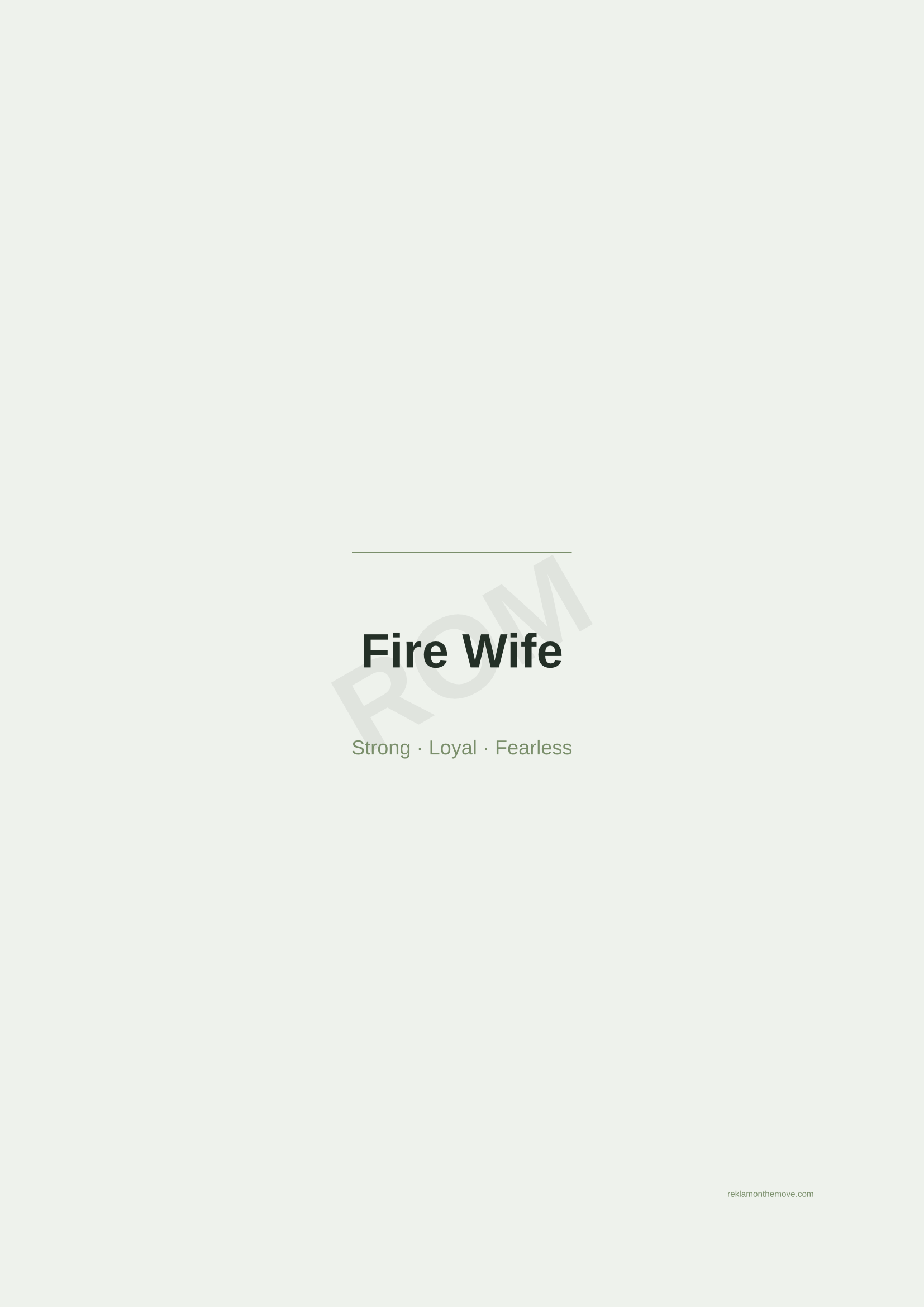 Fire Wife · Adaçayı — ROM dijital ürün önizlemesi (filigranlı)
