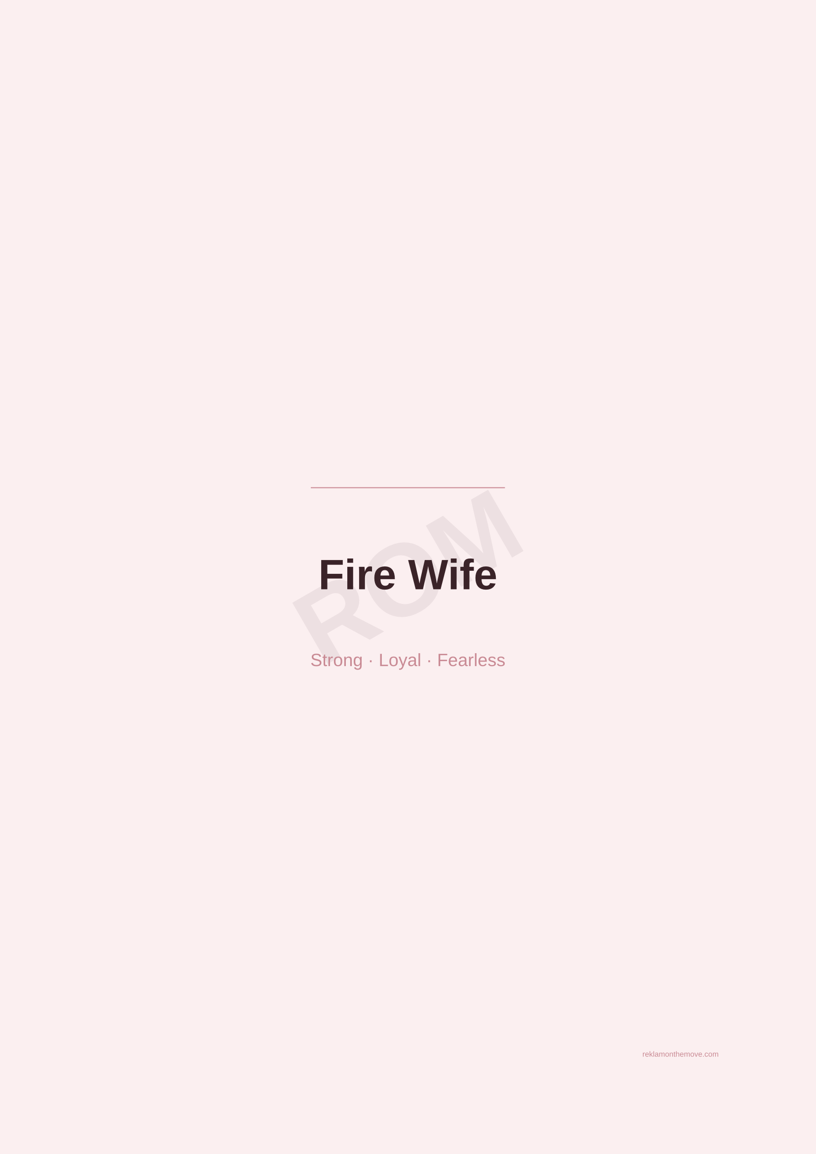 Fire Wife · Gül — ROM dijital ürün önizlemesi (filigranlı)