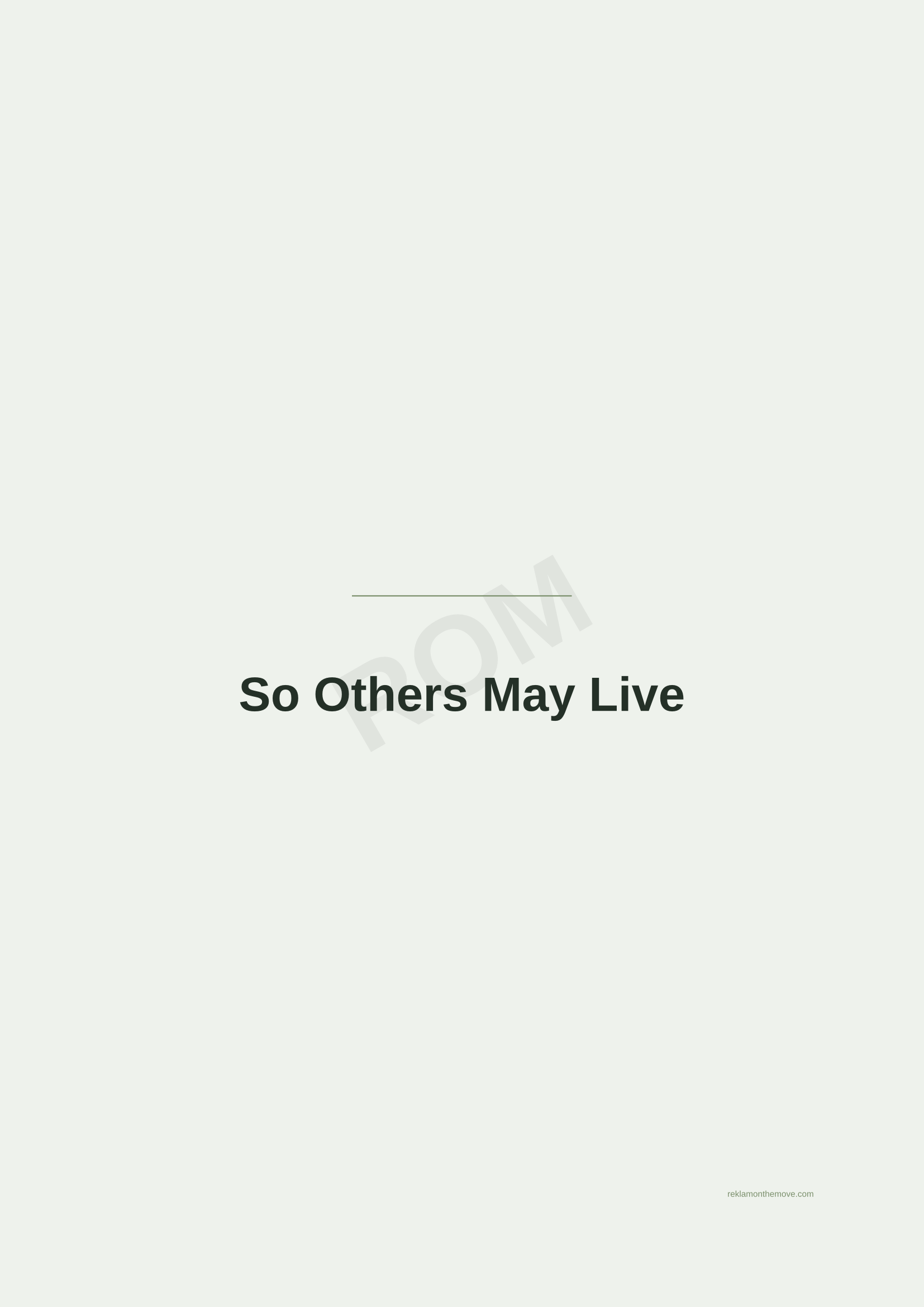 So Others May Live · Adaçayı — ROM dijital ürün önizlemesi (filigranlı)