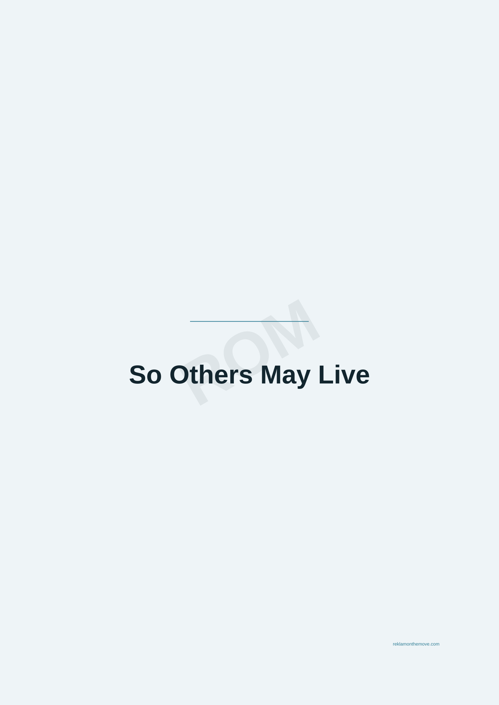 So Others May Live · Okyanus — ROM dijital ürün önizlemesi (filigranlı)