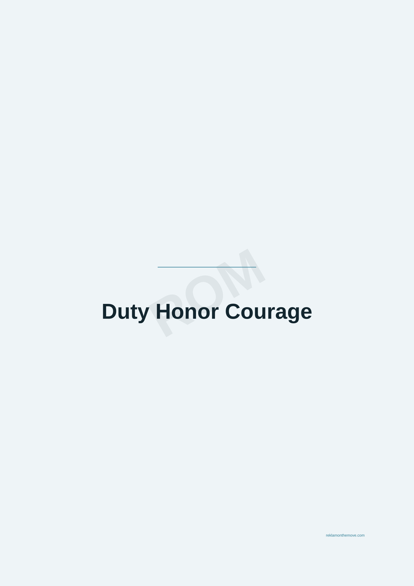 Duty Honor Courage · Okyanus — ROM dijital ürün önizlemesi (filigranlı)