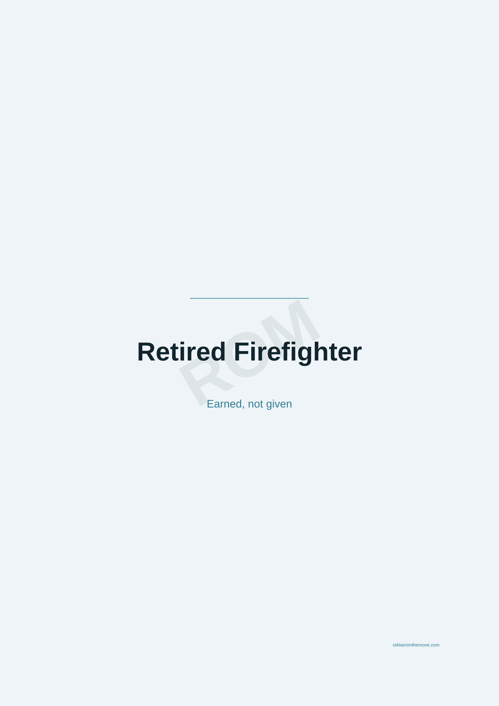 Retired Firefighter · Okyanus — ROM dijital ürün önizlemesi (filigranlı)