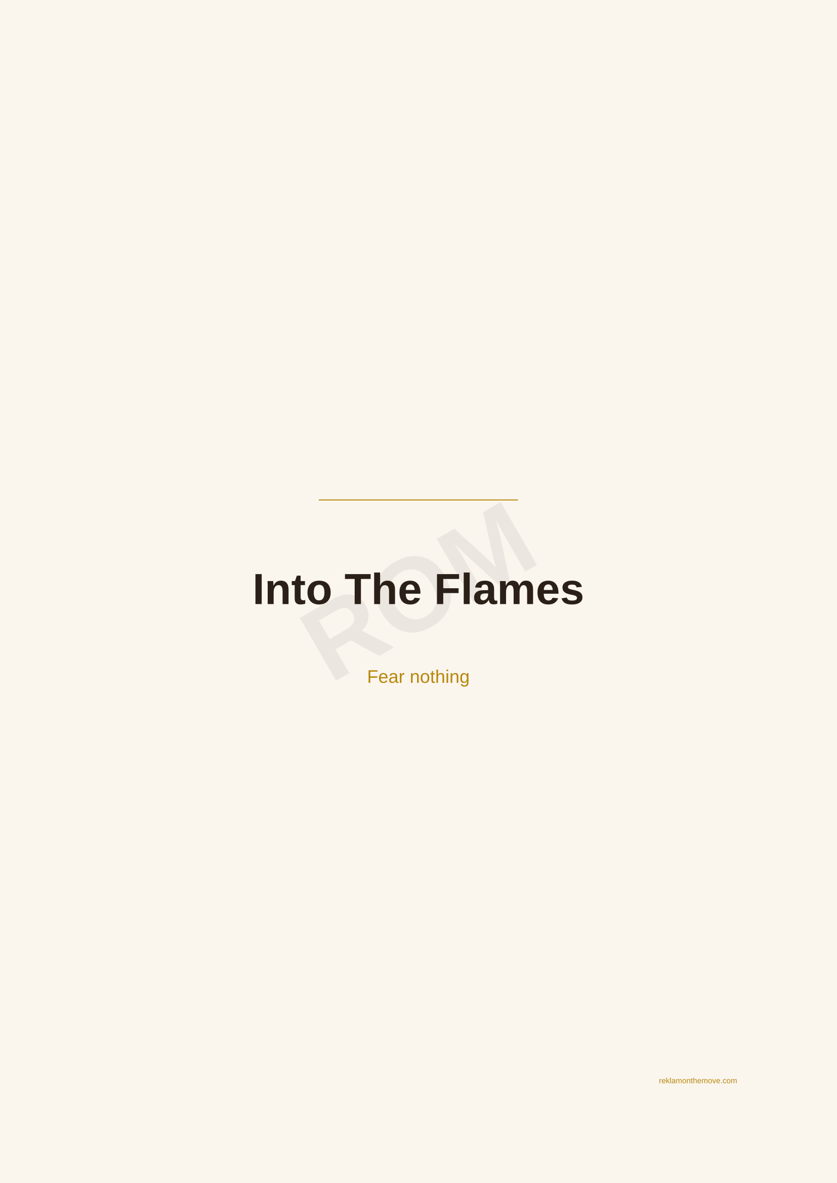 Into The Flames · Espresso — ROM dijital ürün önizlemesi (filigranlı)