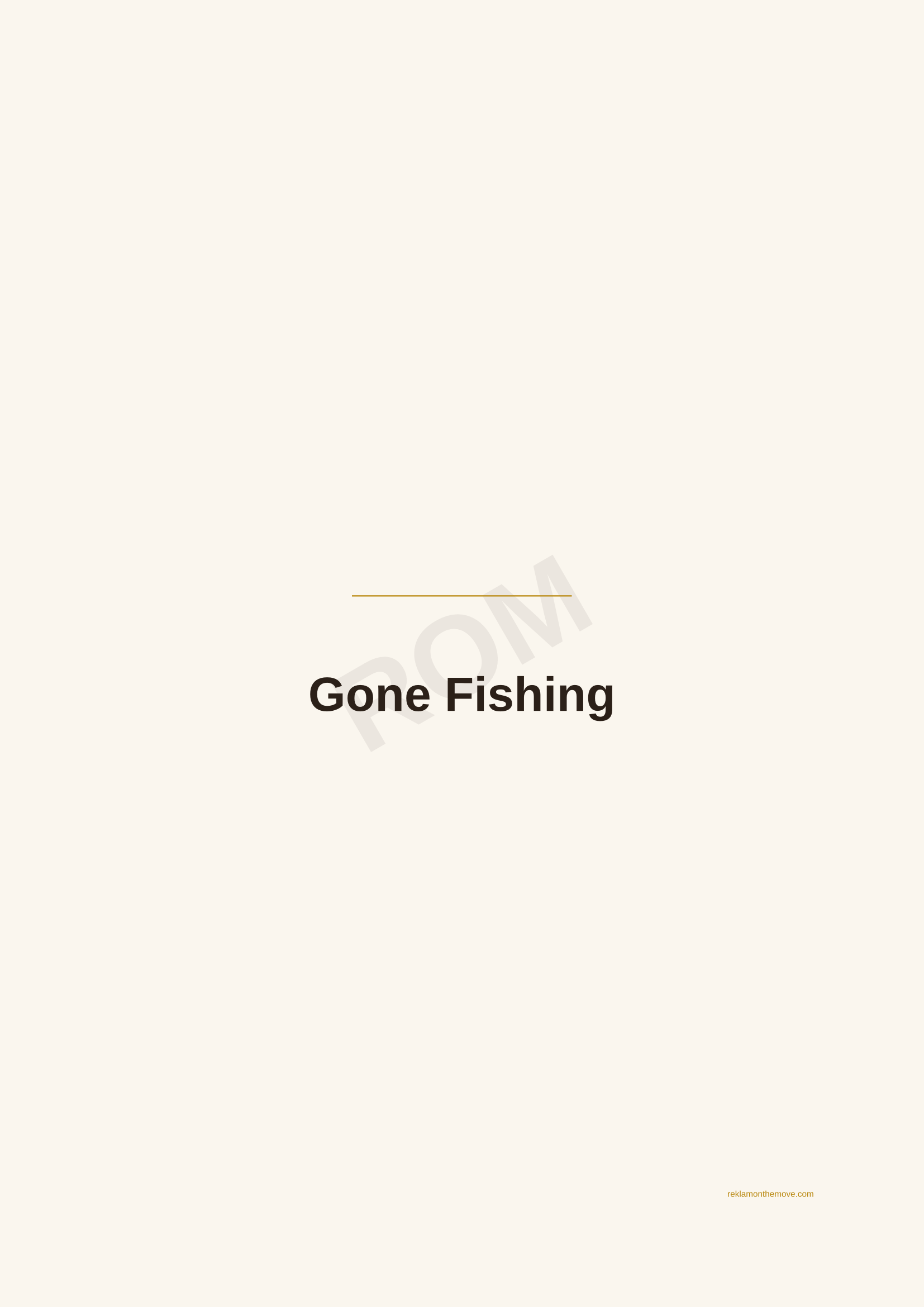 Gone Fishing · Espresso — ROM dijital ürün önizlemesi (filigranlı)