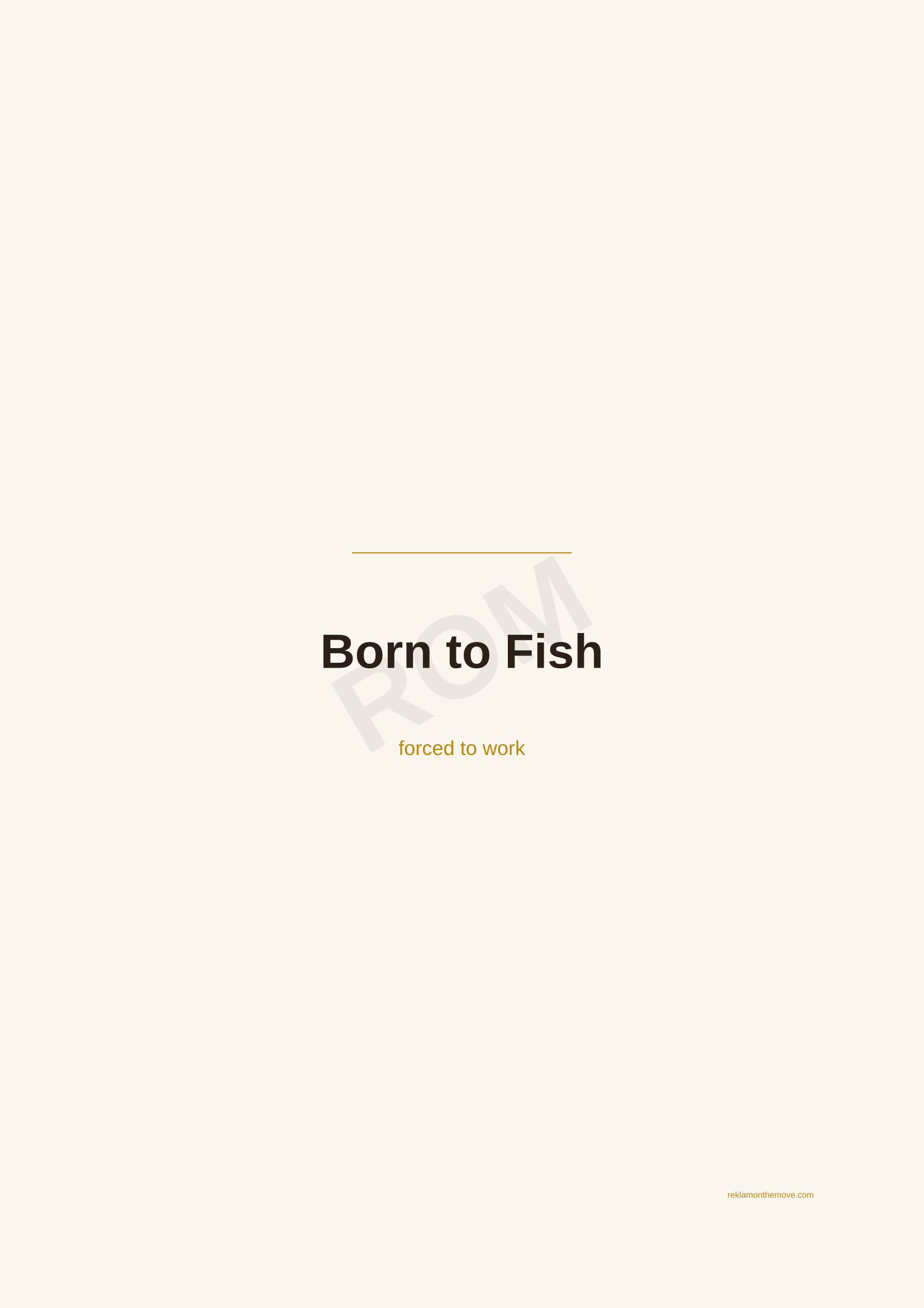 Born to Fish · Espresso — ROM dijital ürün önizlemesi (filigranlı)