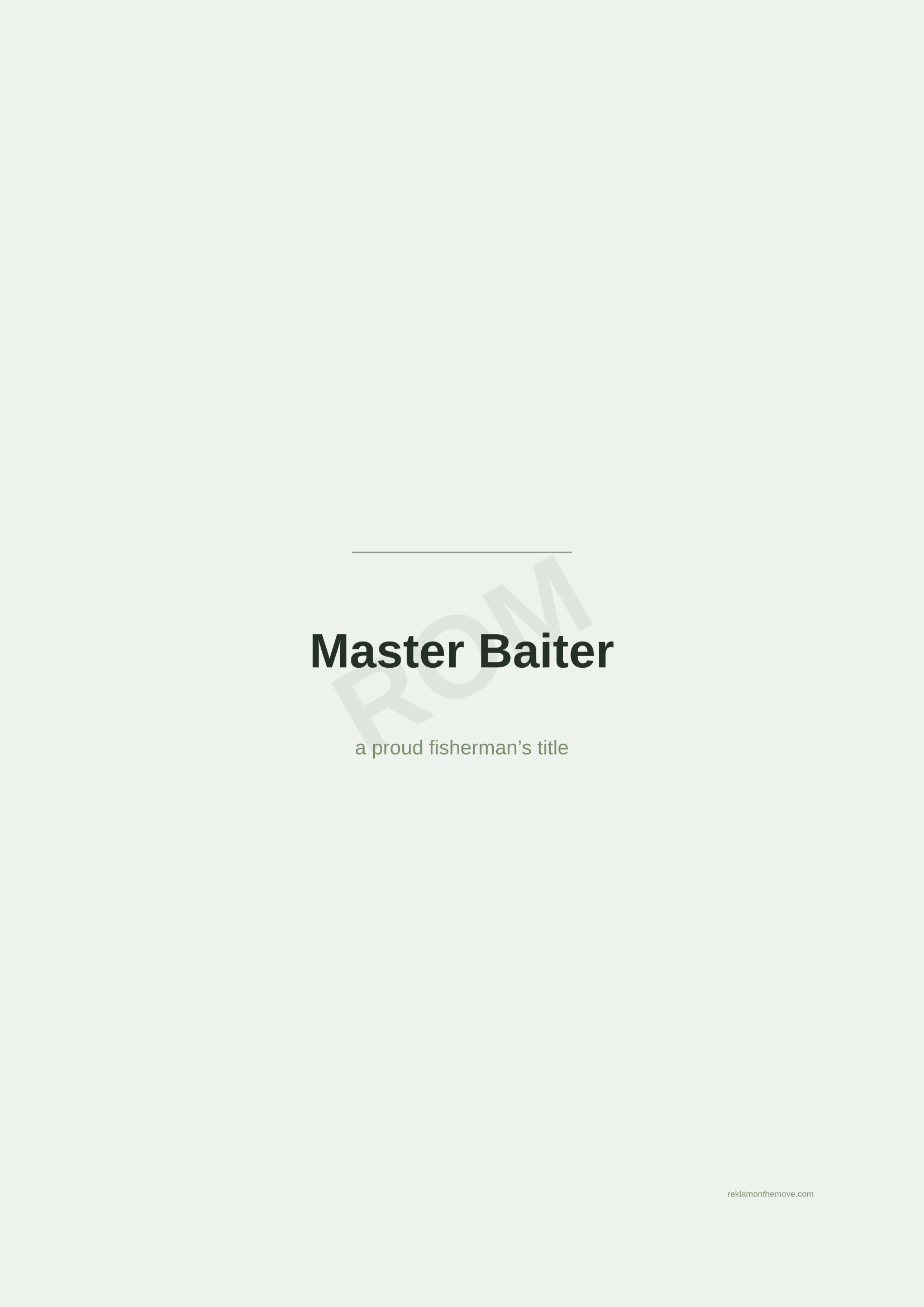 Master Baiter · Adaçayı — ROM dijital ürün önizlemesi (filigranlı)
