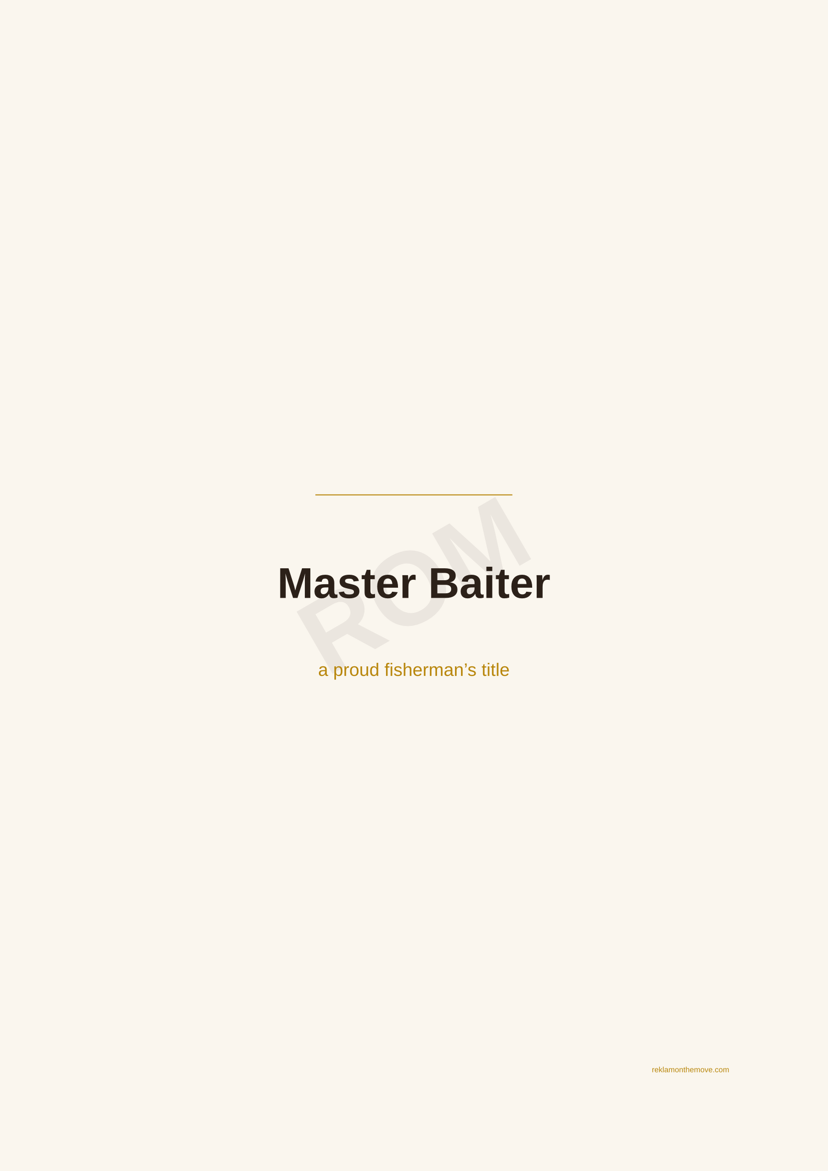 Master Baiter · Espresso — ROM dijital ürün önizlemesi (filigranlı)