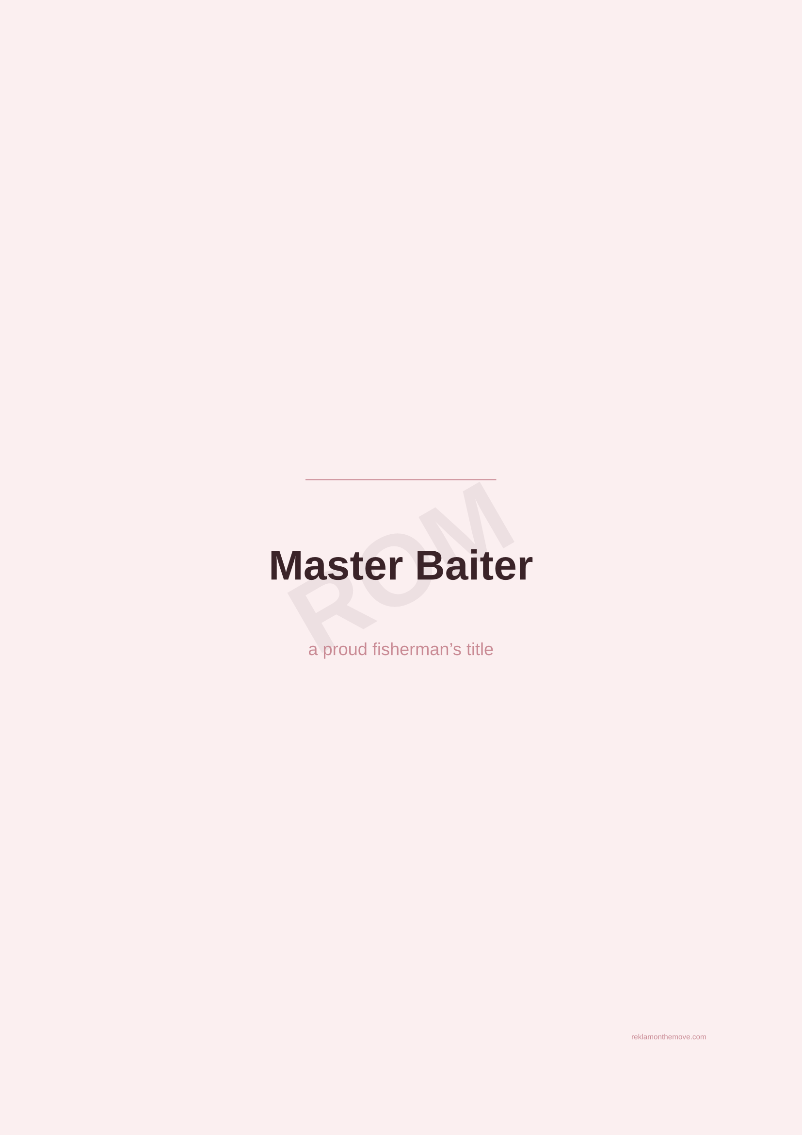 Master Baiter · Gül — ROM dijital ürün önizlemesi (filigranlı)