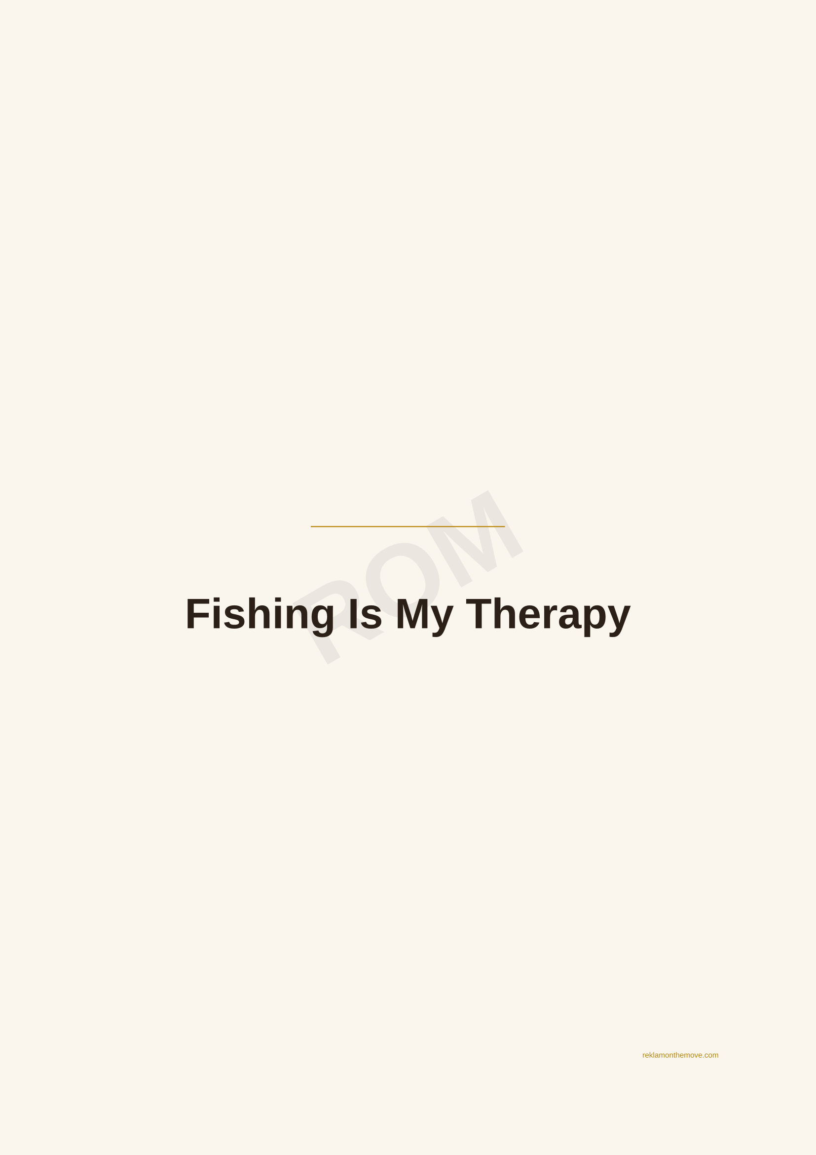 Fishing Is My Therapy · Espresso — ROM dijital ürün önizlemesi (filigranlı)