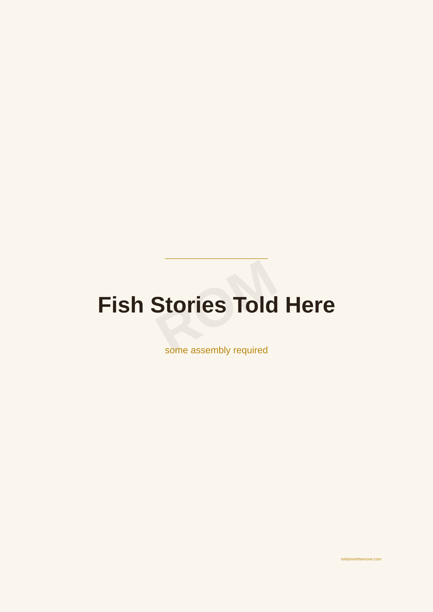 Fish Stories Told Here · Espresso — ROM dijital ürün önizlemesi (filigranlı)