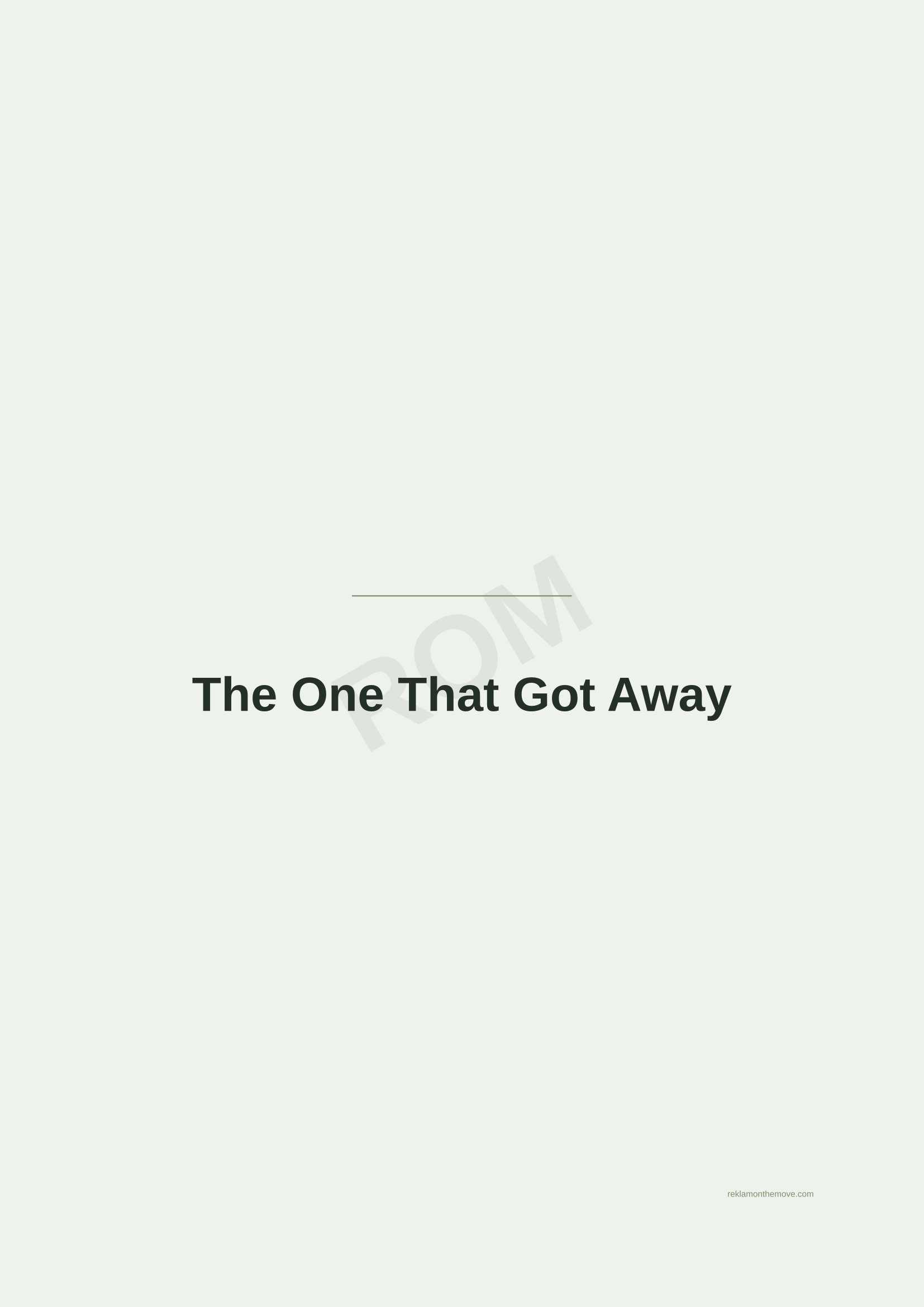 The One That Got Away · Adaçayı — ROM dijital ürün önizlemesi (filigranlı)
