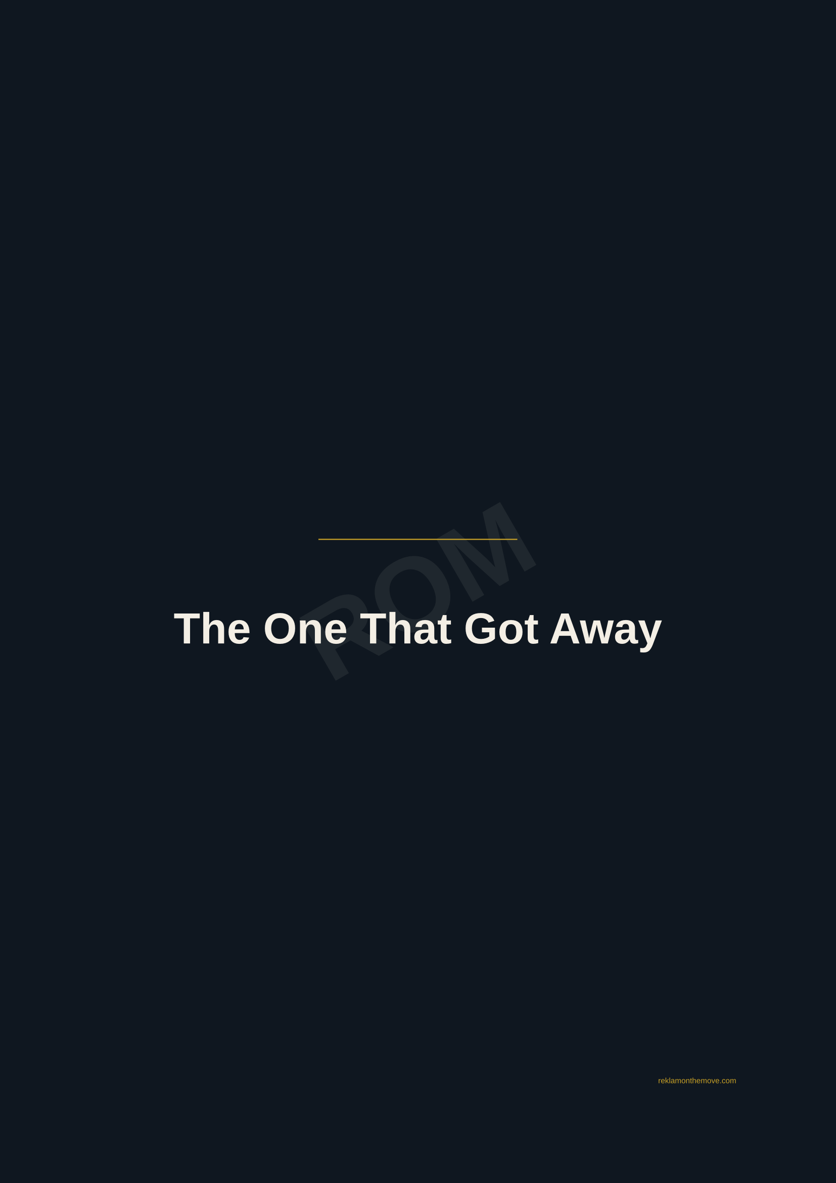The One That Got Away · Gece — ROM dijital ürün önizlemesi (filigranlı)