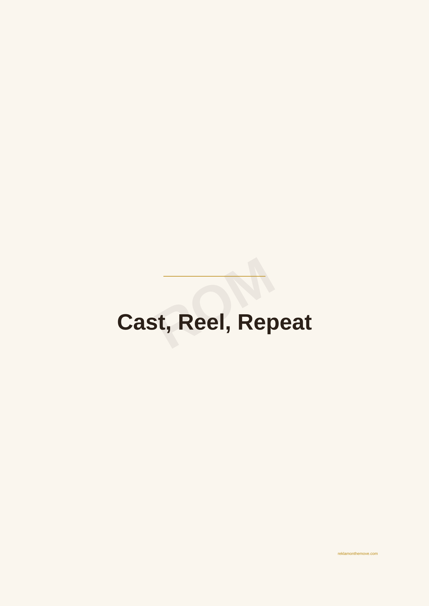 Cast, Reel, Repeat · Espresso — ROM dijital ürün önizlemesi (filigranlı)