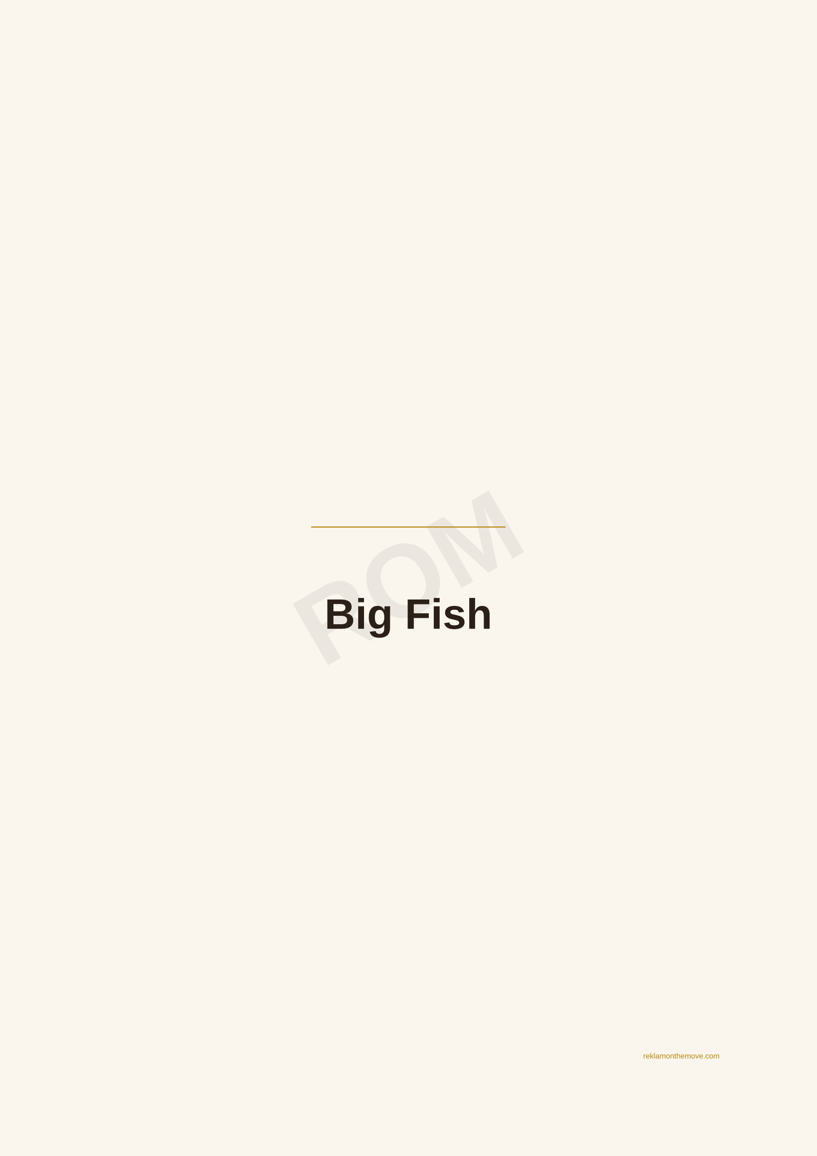 Big Fish · Espresso — ROM dijital ürün önizlemesi (filigranlı)