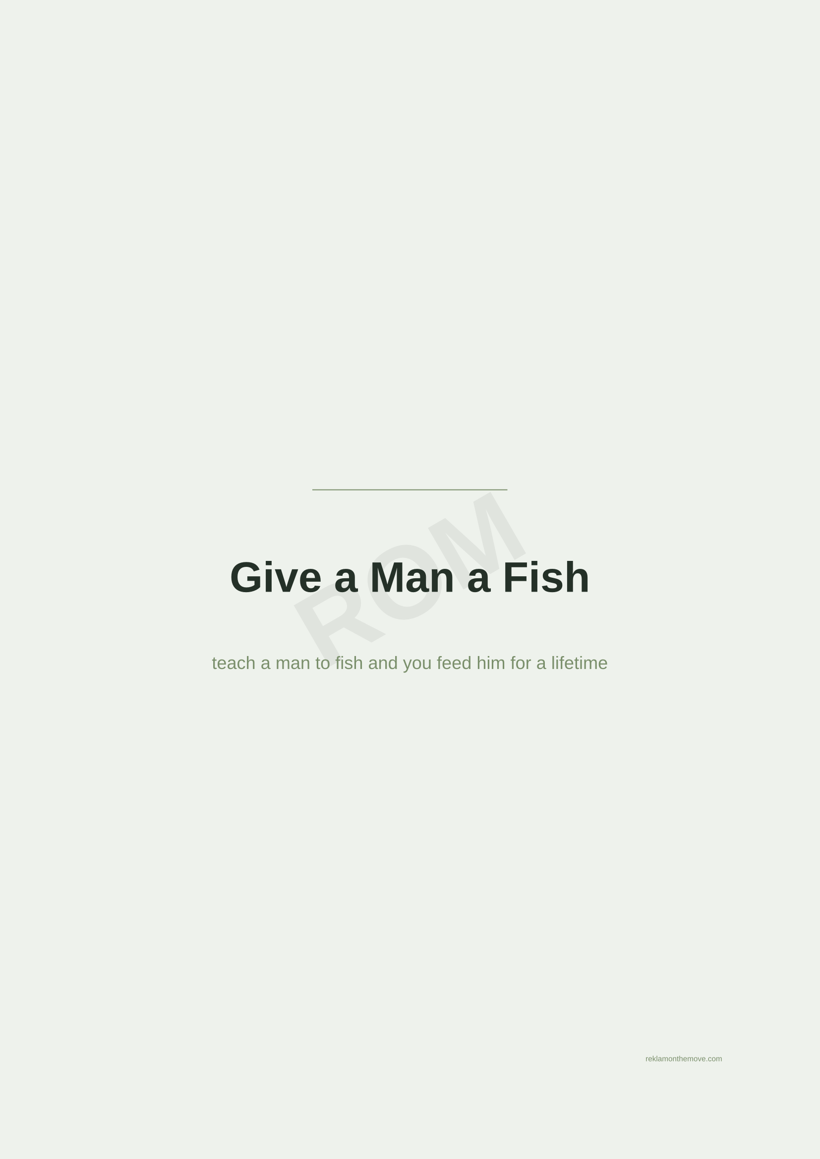 Give a Man a Fish · Adaçayı — ROM dijital ürün önizlemesi (filigranlı)