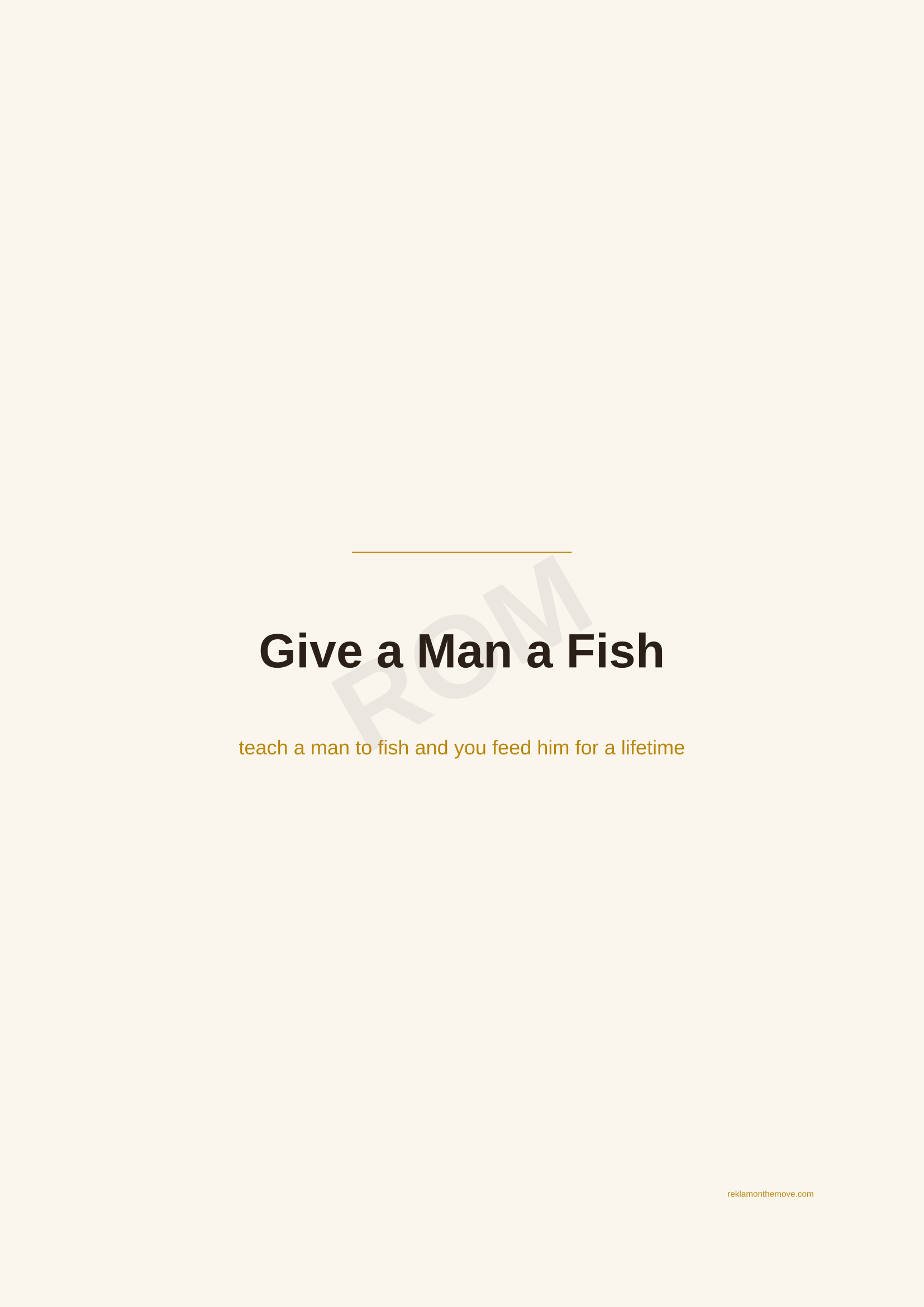 Give a Man a Fish · Espresso — ROM dijital ürün önizlemesi (filigranlı)