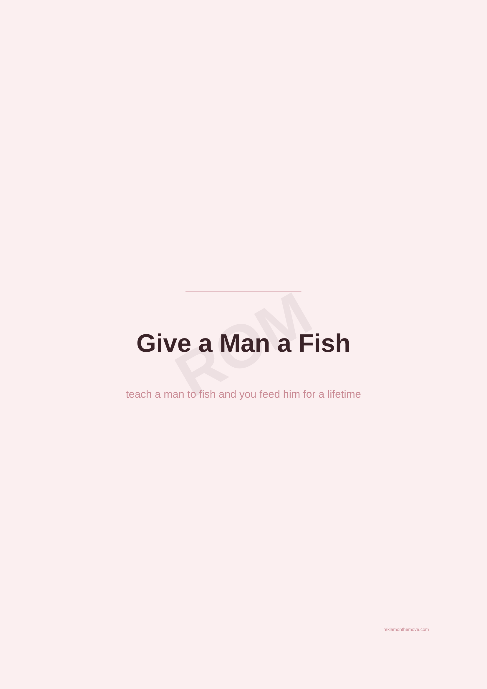 Give a Man a Fish · Gül — ROM dijital ürün önizlemesi (filigranlı)
