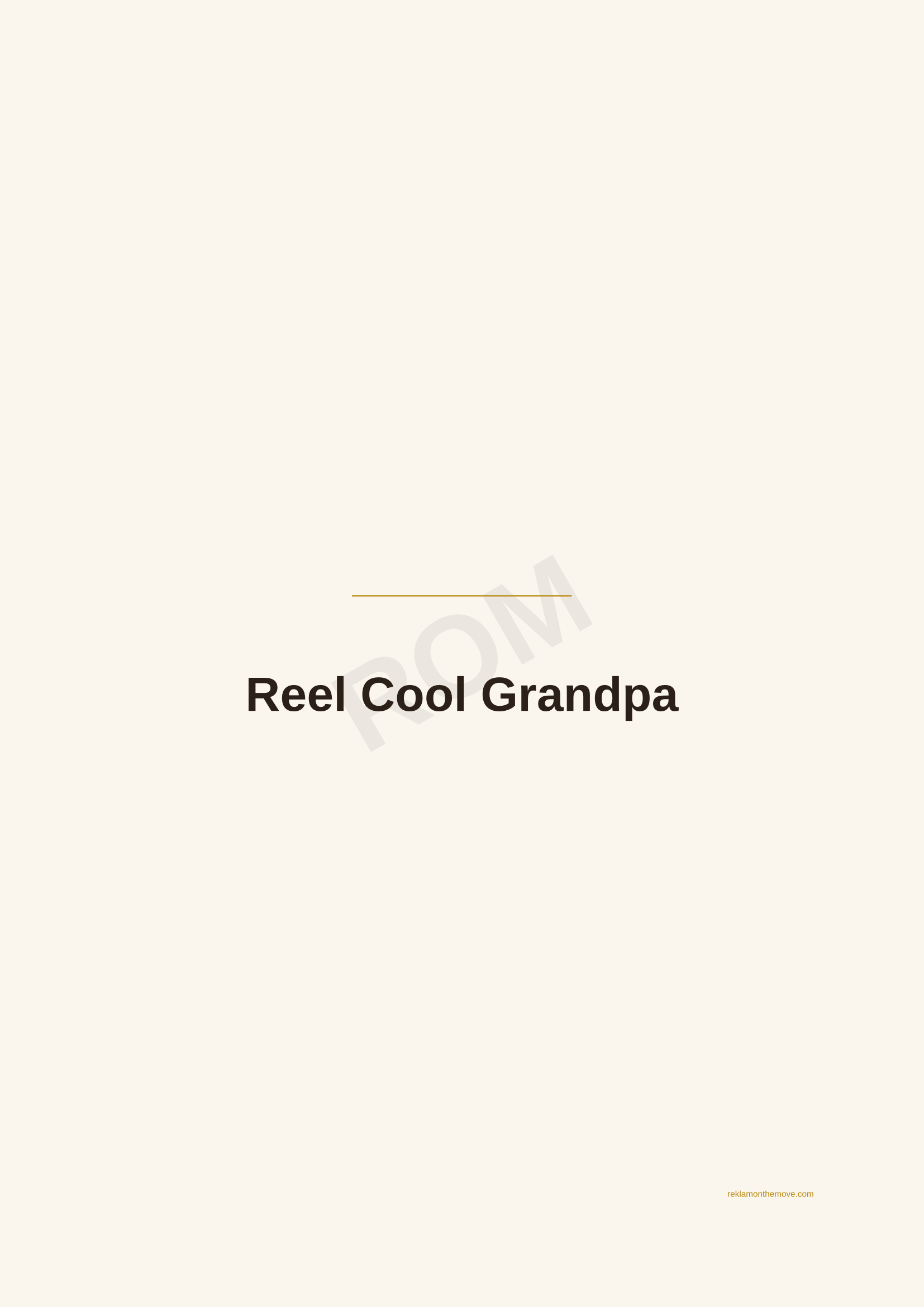 Reel Cool Grandpa · Espresso — ROM dijital ürün önizlemesi (filigranlı)