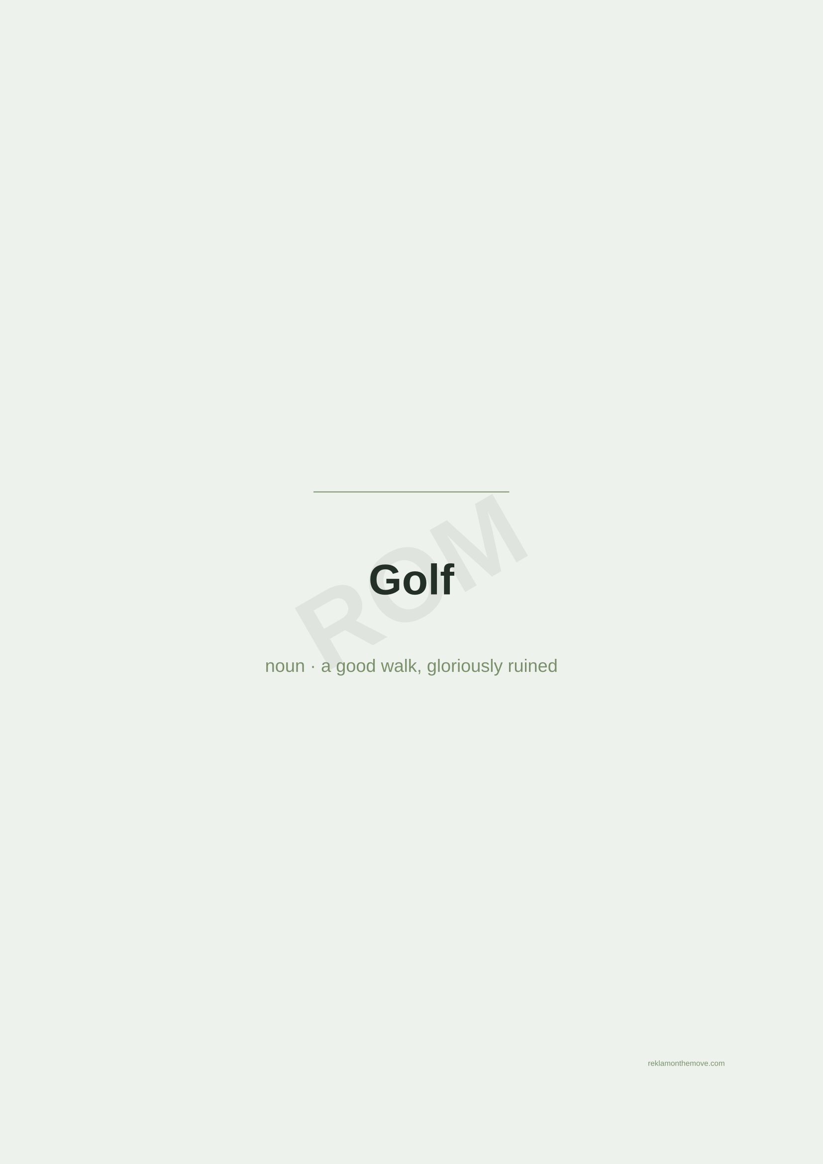 Golf · Adaçayı — ROM dijital ürün önizlemesi (filigranlı)