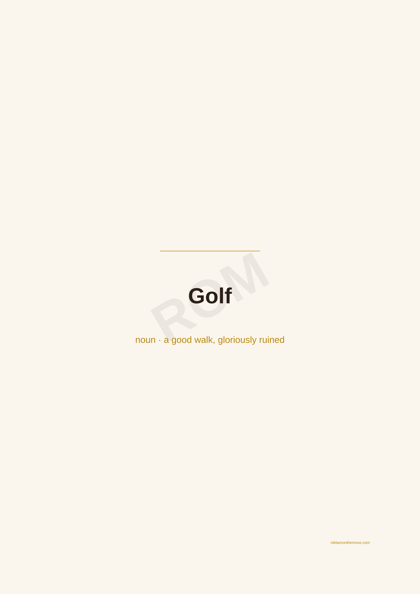 Golf · Espresso — ROM dijital ürün önizlemesi (filigranlı)