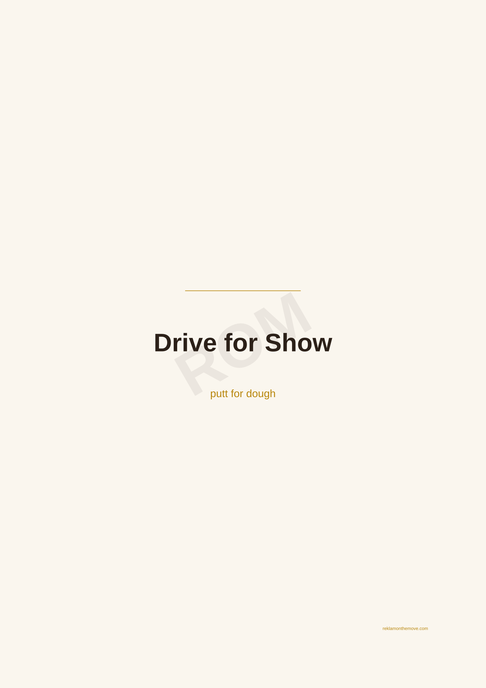 Drive for Show · Espresso — ROM dijital ürün önizlemesi (filigranlı)