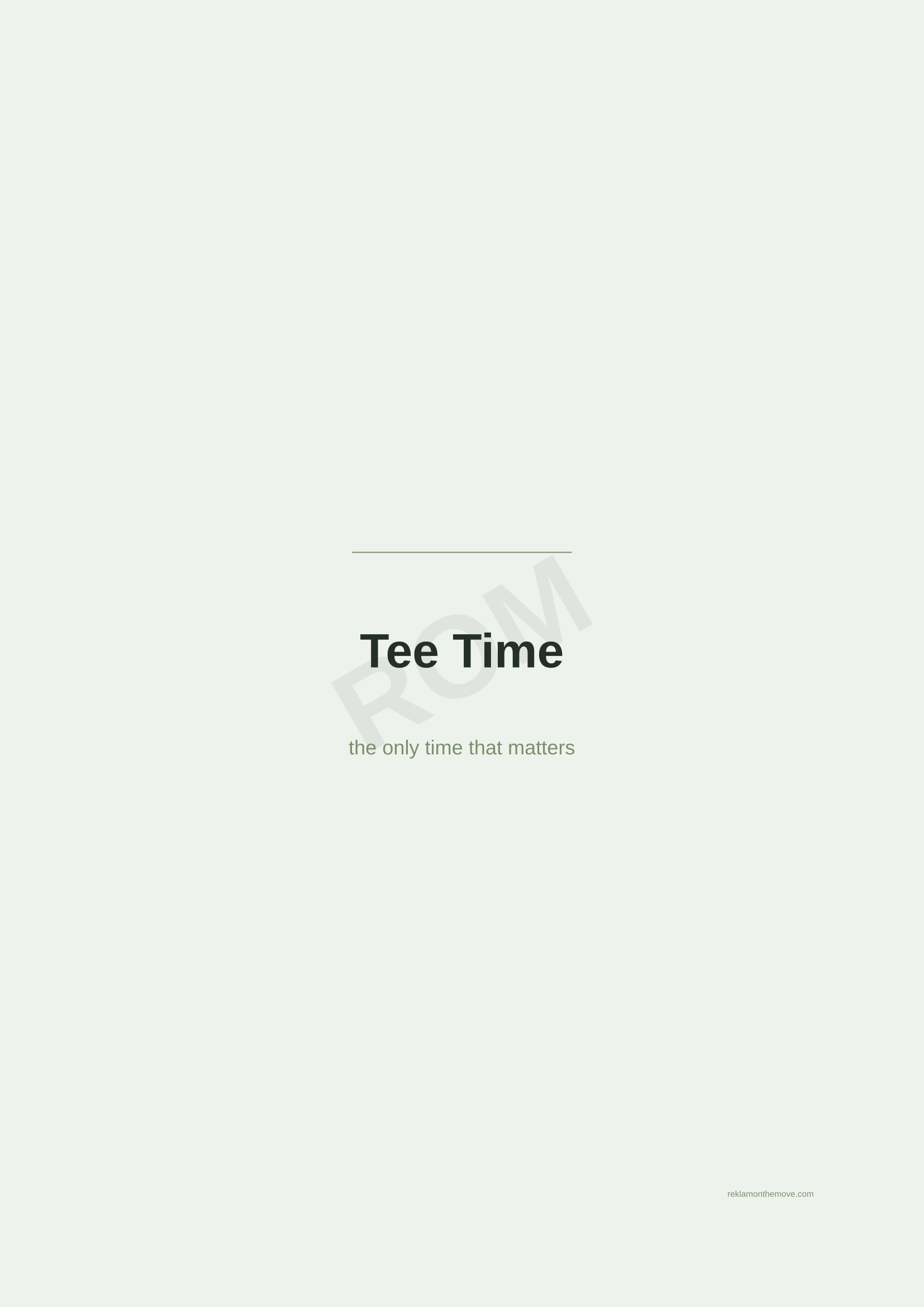 Tee Time · Adaçayı — ROM dijital ürün önizlemesi (filigranlı)