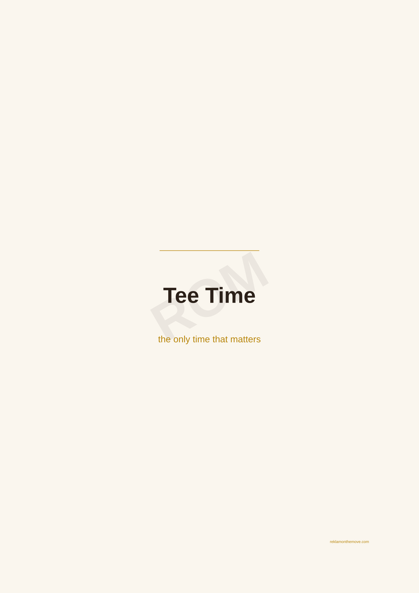 Tee Time · Espresso — ROM dijital ürün önizlemesi (filigranlı)